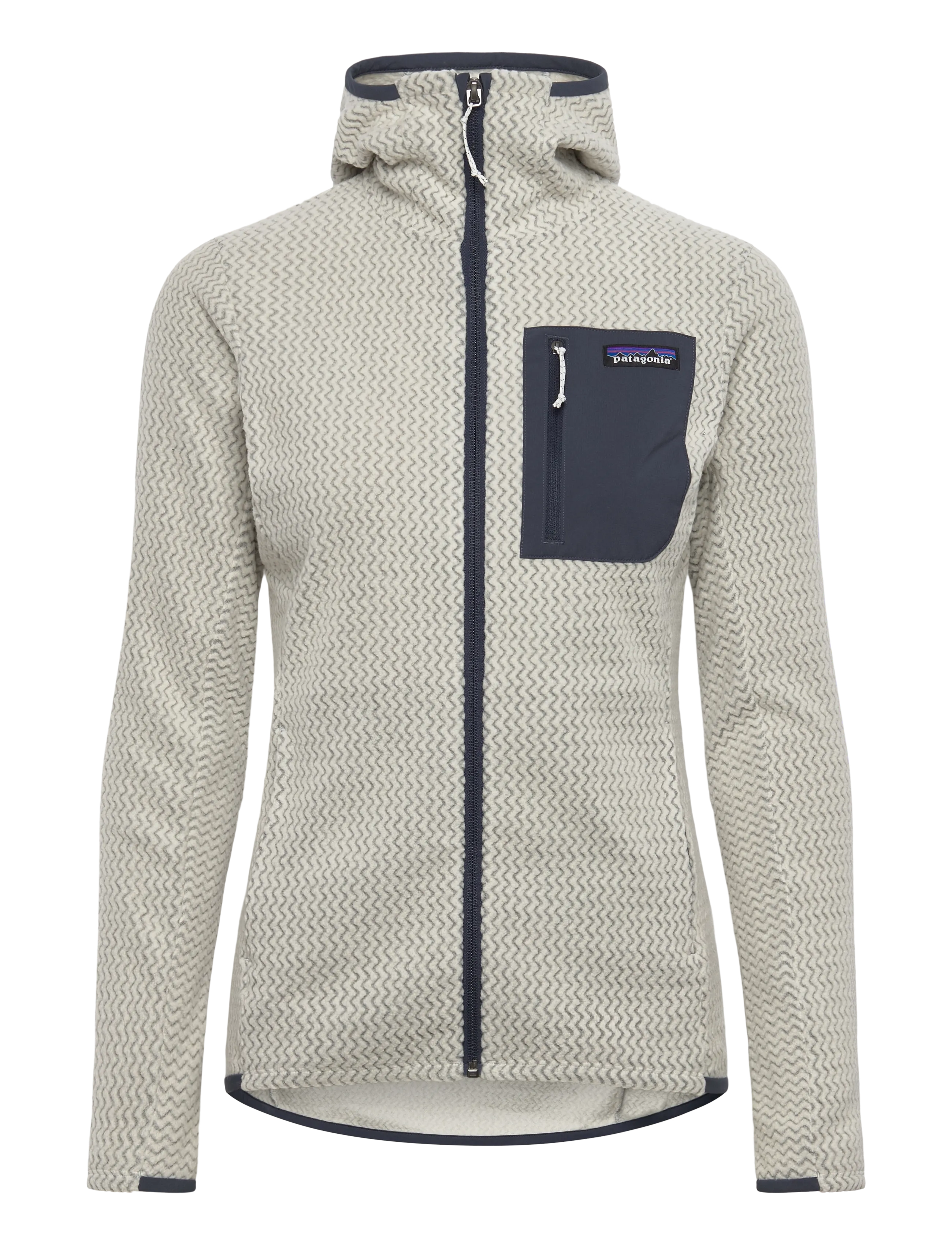 Patagonia W's R1 Air Full-Zip Hoody - Pusad ja dressipluusid - WOOL WHITE / navy