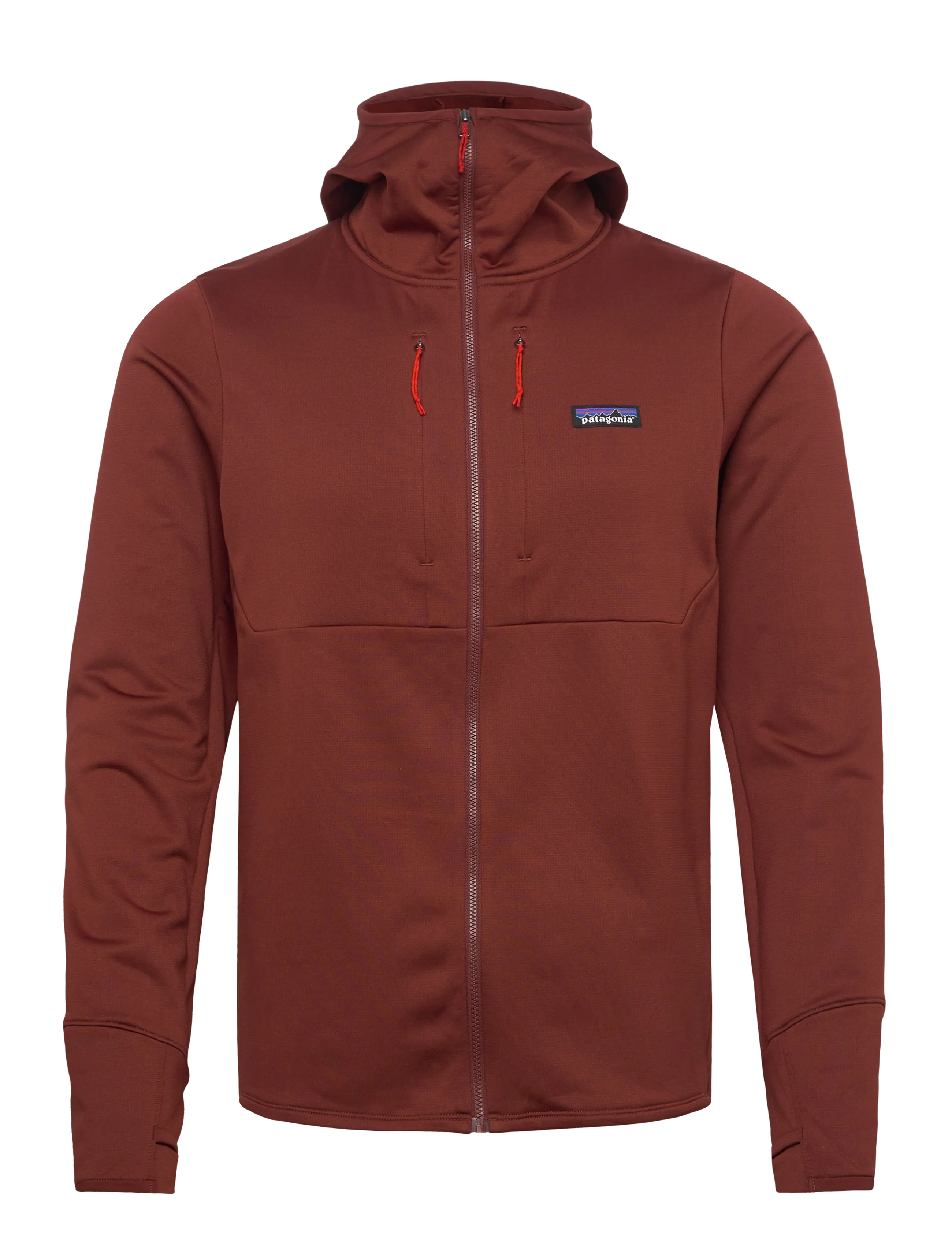 Patagonia M's R1 Thermal Full-Zip Hoody - Hoodies - DRIED VANILLA / burgundy