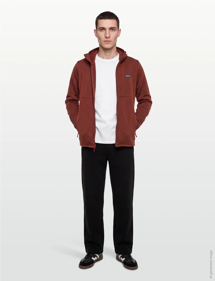 Patagonia - M's R1 Thermal Full-Zip Hoody - overdele - dried vanilla - 0