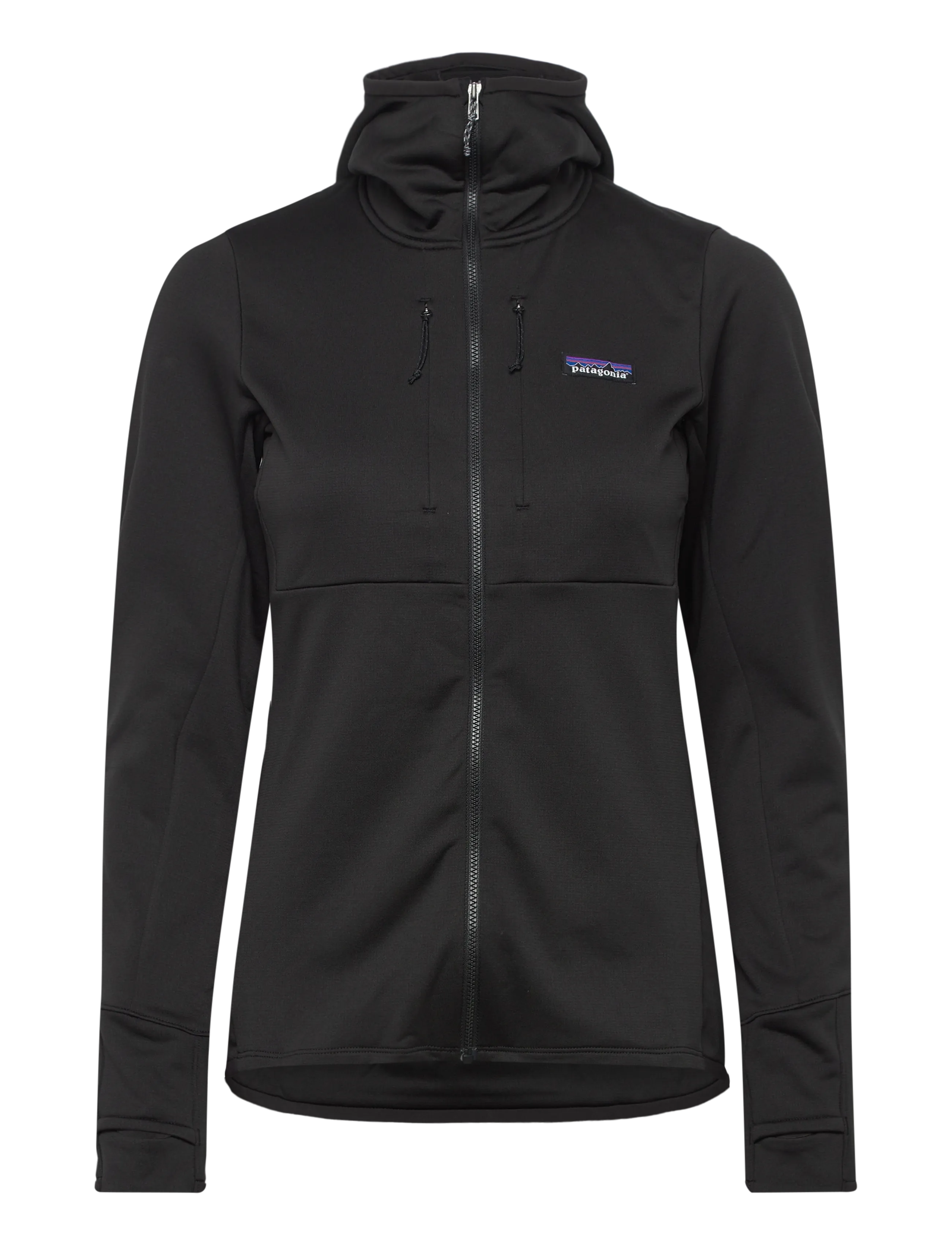 Patagonia W's R1 Thermal Full-Zip Hoody - Riided - BLACK / black