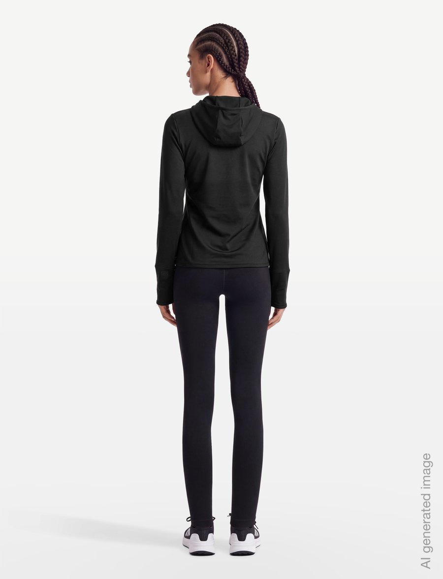 Patagonia - W's R1 Thermal Full-Zip Hoody - overdele - black - 4
