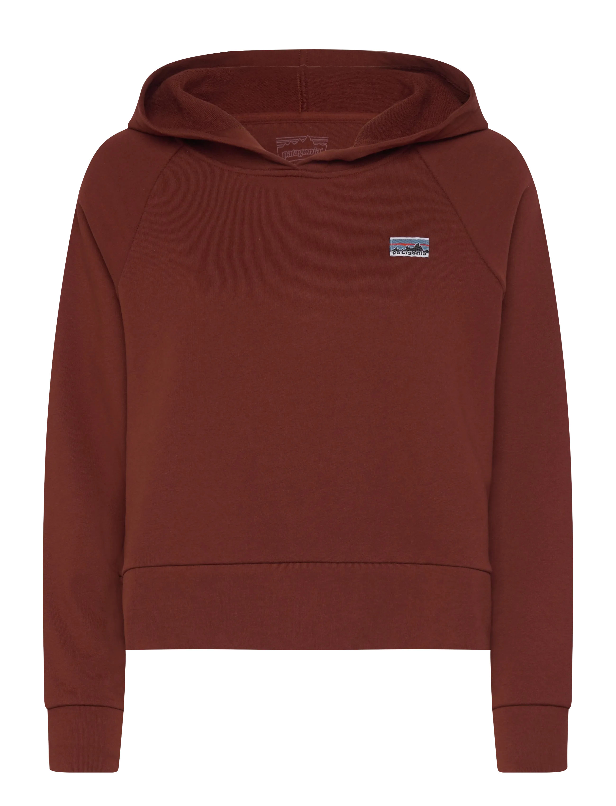 Patagonia W's Regenerative Organic Certified Cotton Essential Hoody - Sweatshirts - DRIED VANILLA / burgundy