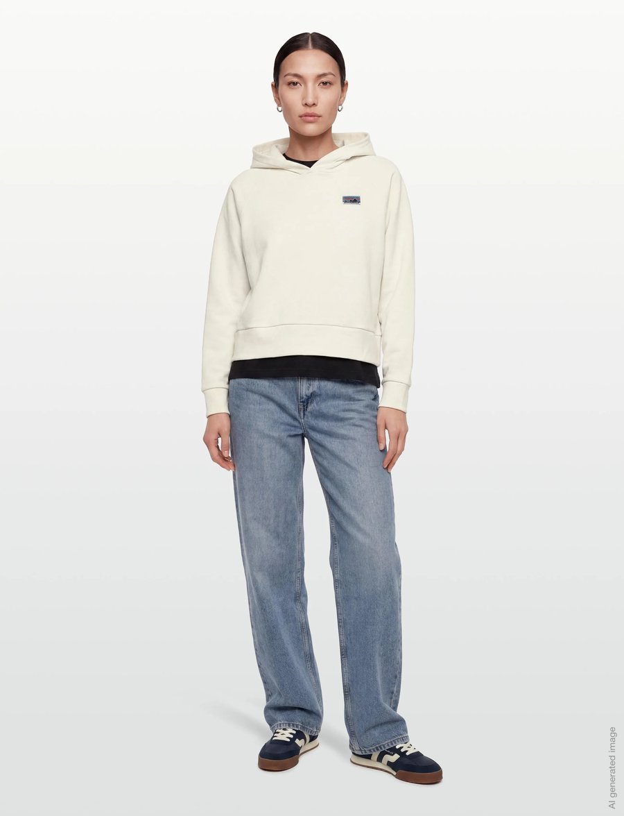 Patagonia - W's Regenerative Organic Certified Cotton Essential Hoody - sweats et sweats à capuche - wool white - 0