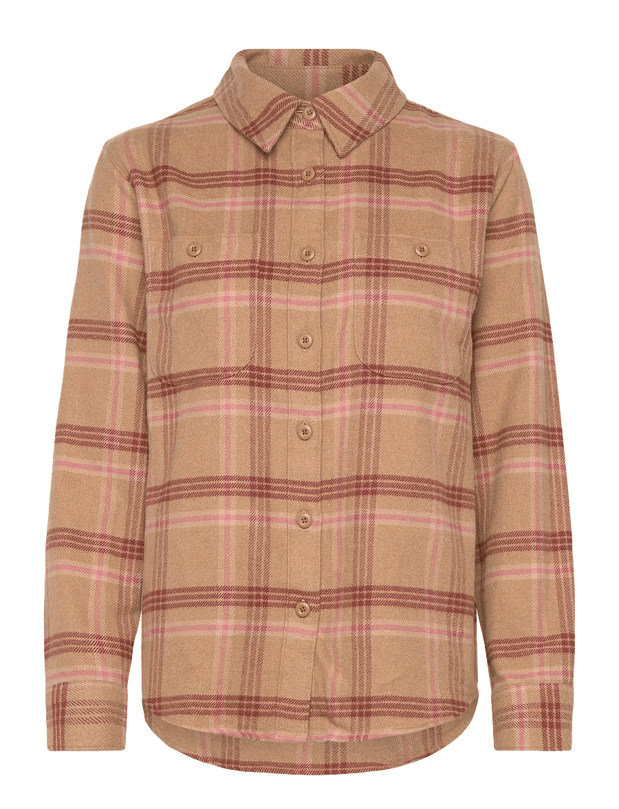 Patagonia - W's Fjord Flannel Shirt - tops & t-shirts - old spruce: nest brown - 1