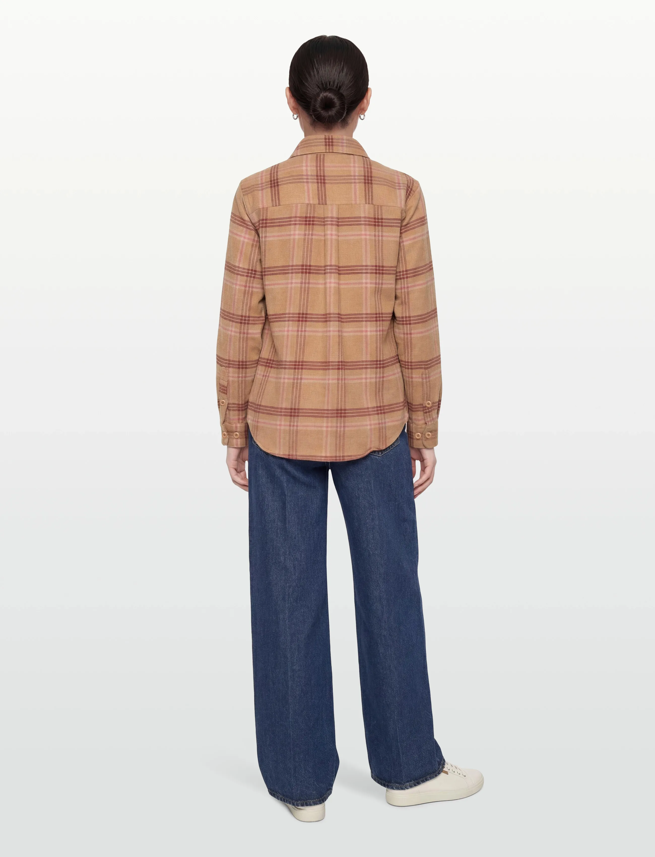 Patagonia - W's Fjord Flannel Shirt - tops & t-shirts - old spruce: nest brown - 4