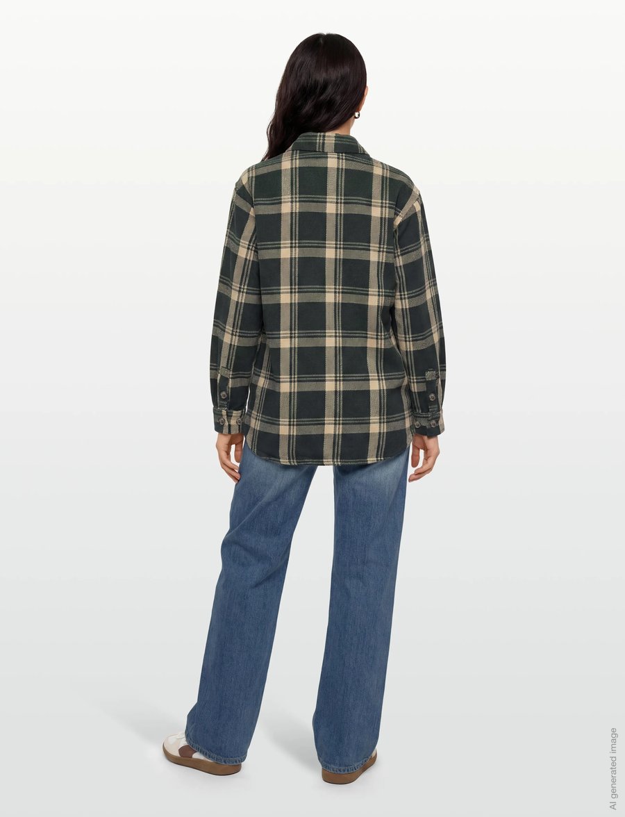 Patagonia - W's Fjord Loft Overshirt Jkt - hemden - cirque: old growth green - 4