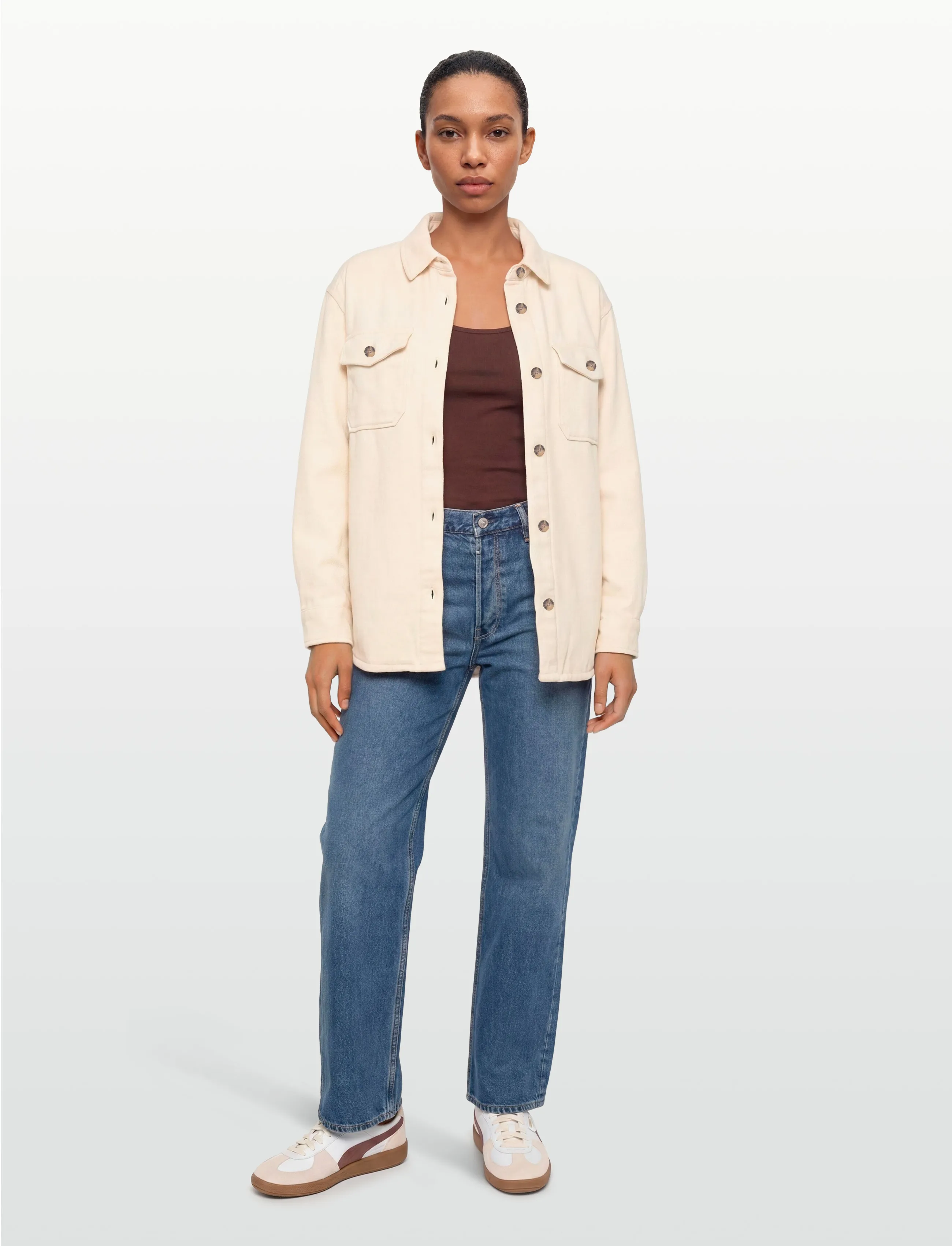 Patagonia W's Fjord Loft Overshirt Jkt, XL, Cream, Sports Overdele & T-shirts > Sport Shirts, Dame