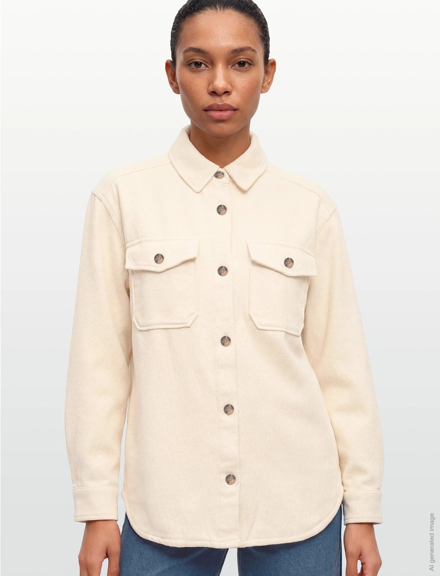 Patagonia - W's Fjord Loft Overshirt Jkt - hemden - undyed natural - 3