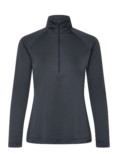 Patagonia W's Cap MW Zip Neck - Kleidung - SMOLDER BLUE / grey