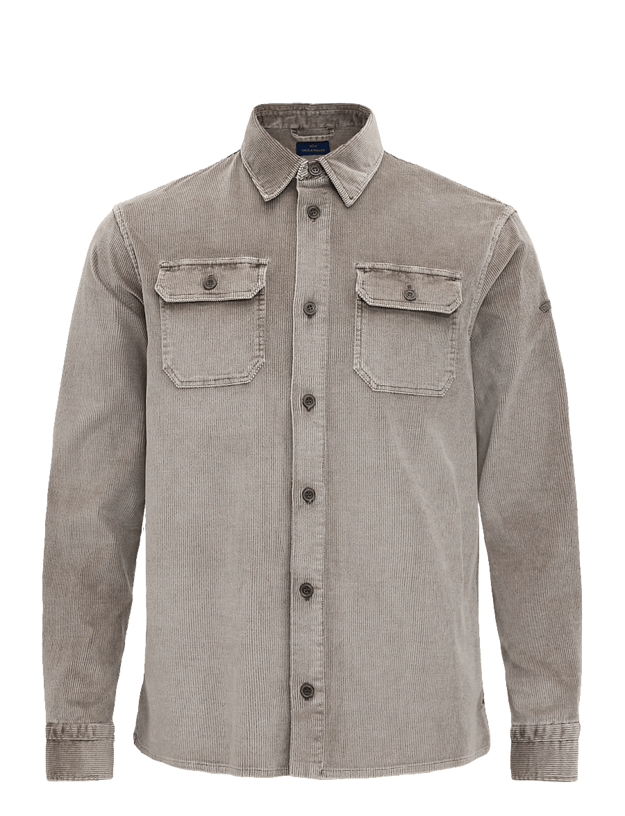 Paul & Shark - Paul & Shark CORDUROY OVERSHIRT - Überhemden - dove grey - 0