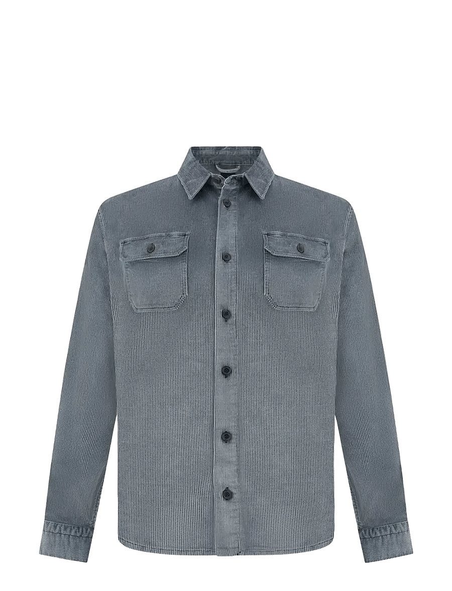 Paul & Shark - Paul & Shark CORDUROY OVERSHIRT - osta olukorra järgi - iron blue - 1