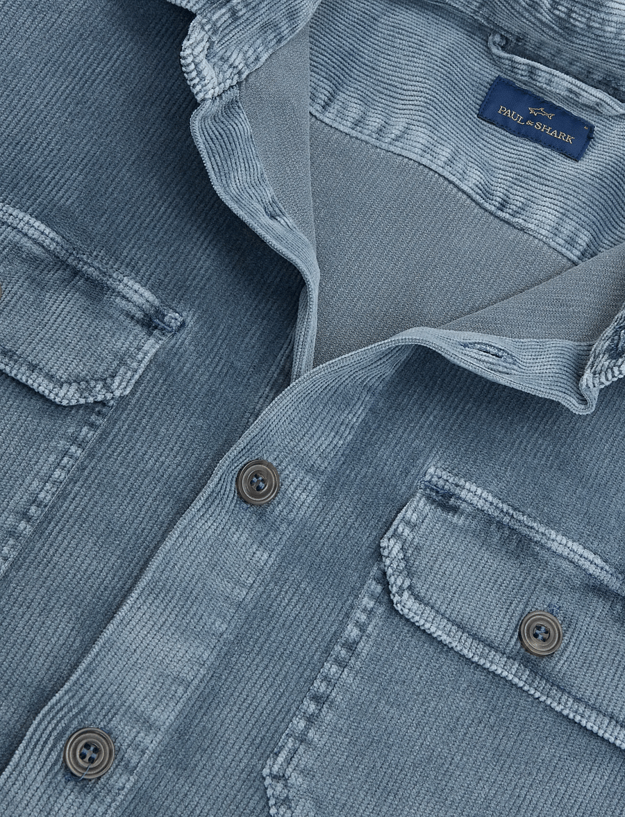 Paul & Shark - Paul & Shark CORDUROY OVERSHIRT - shop by occasion - iron blue - 5