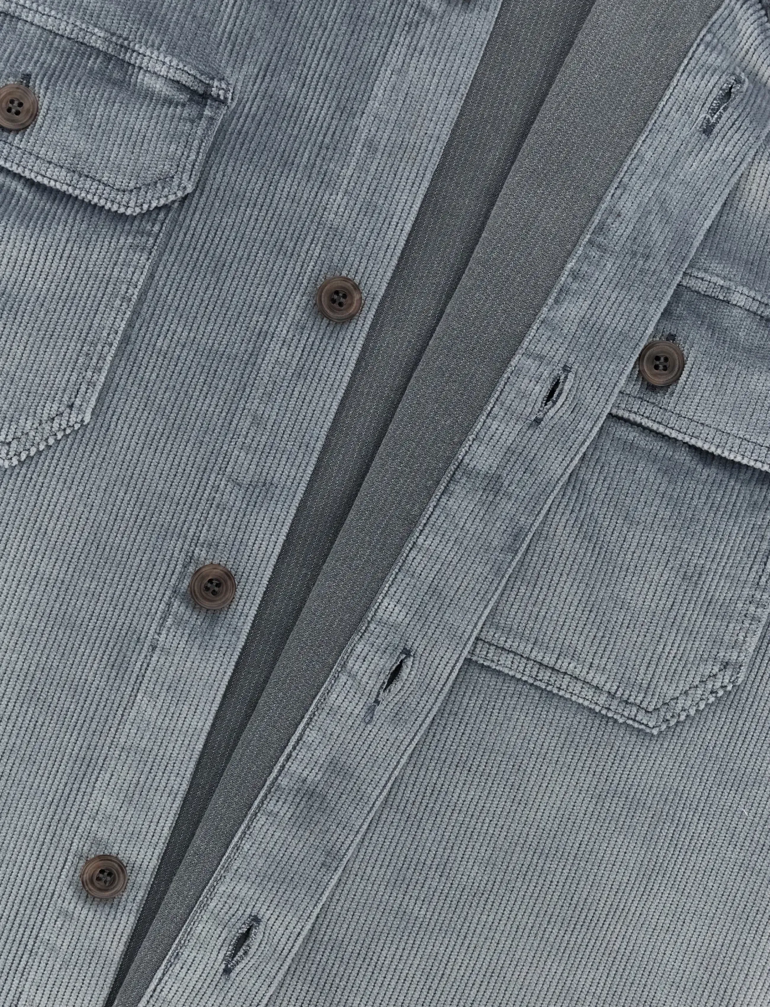 Paul & Shark - Paul & Shark CORDUROY OVERSHIRT - osta olukorra järgi - iron blue - 4