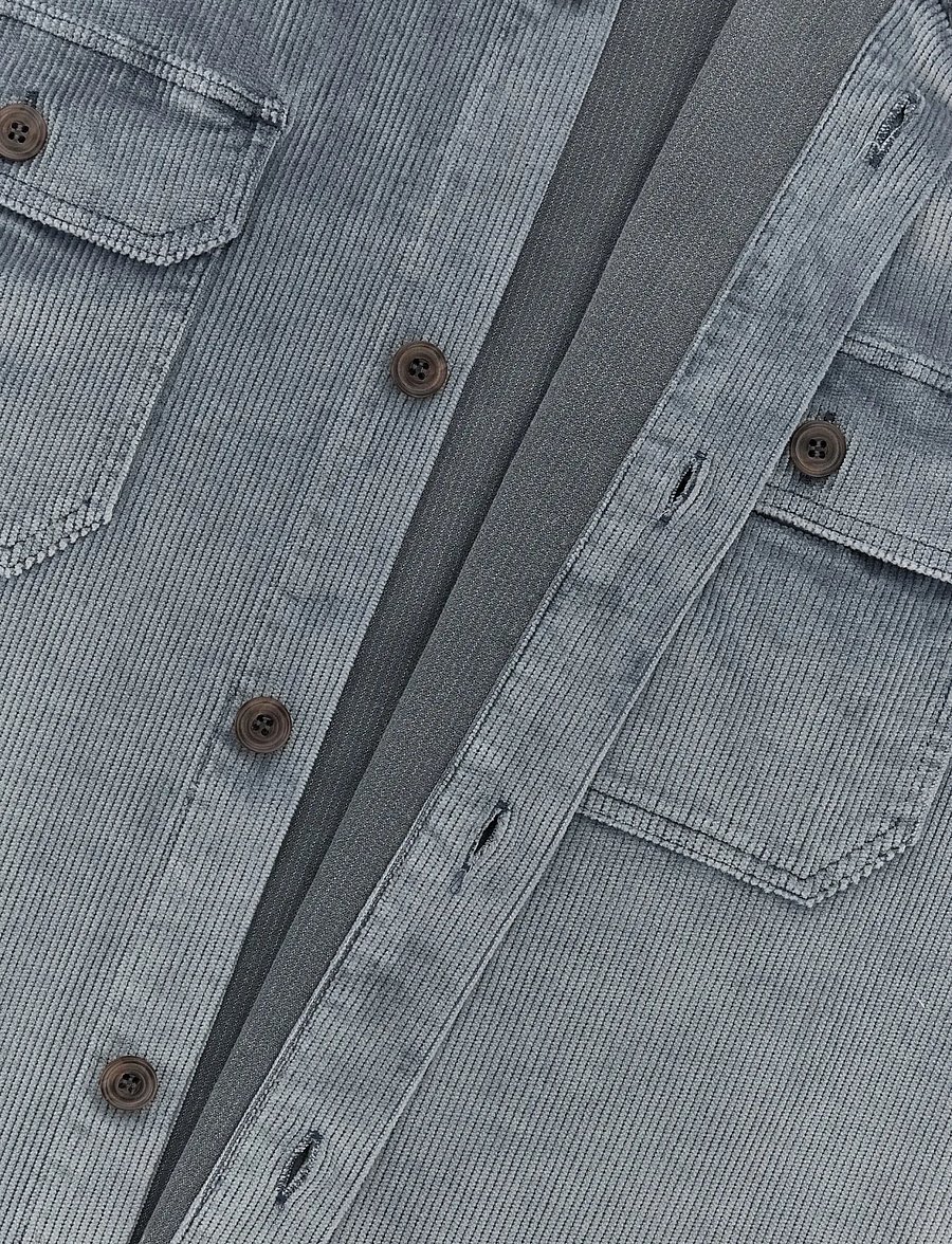 Paul & Shark - Paul & Shark CORDUROY OVERSHIRT - osta olukorra järgi - iron blue - 4