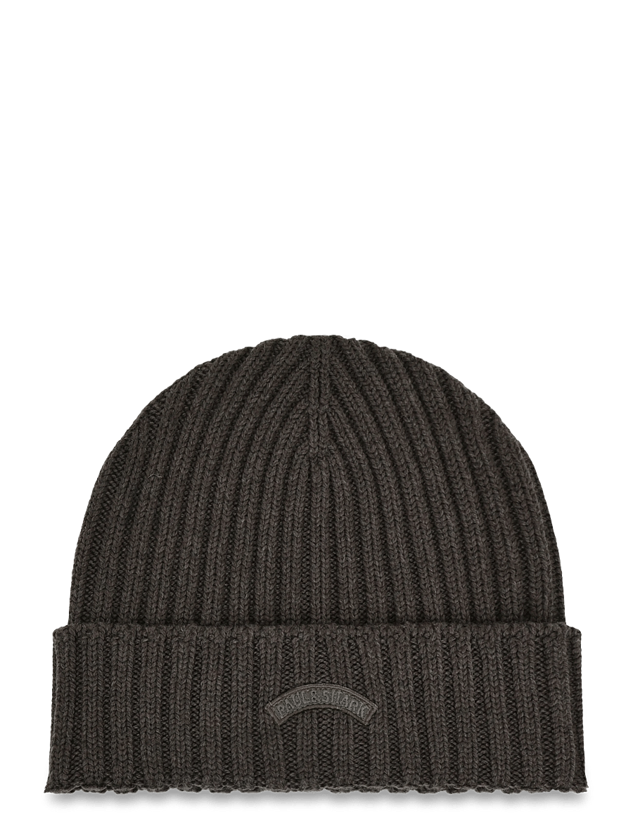 Paul & Shark - Paul & Shark MEN'S WOOLLEN HAT - shop by occasion - melange taupe - 0