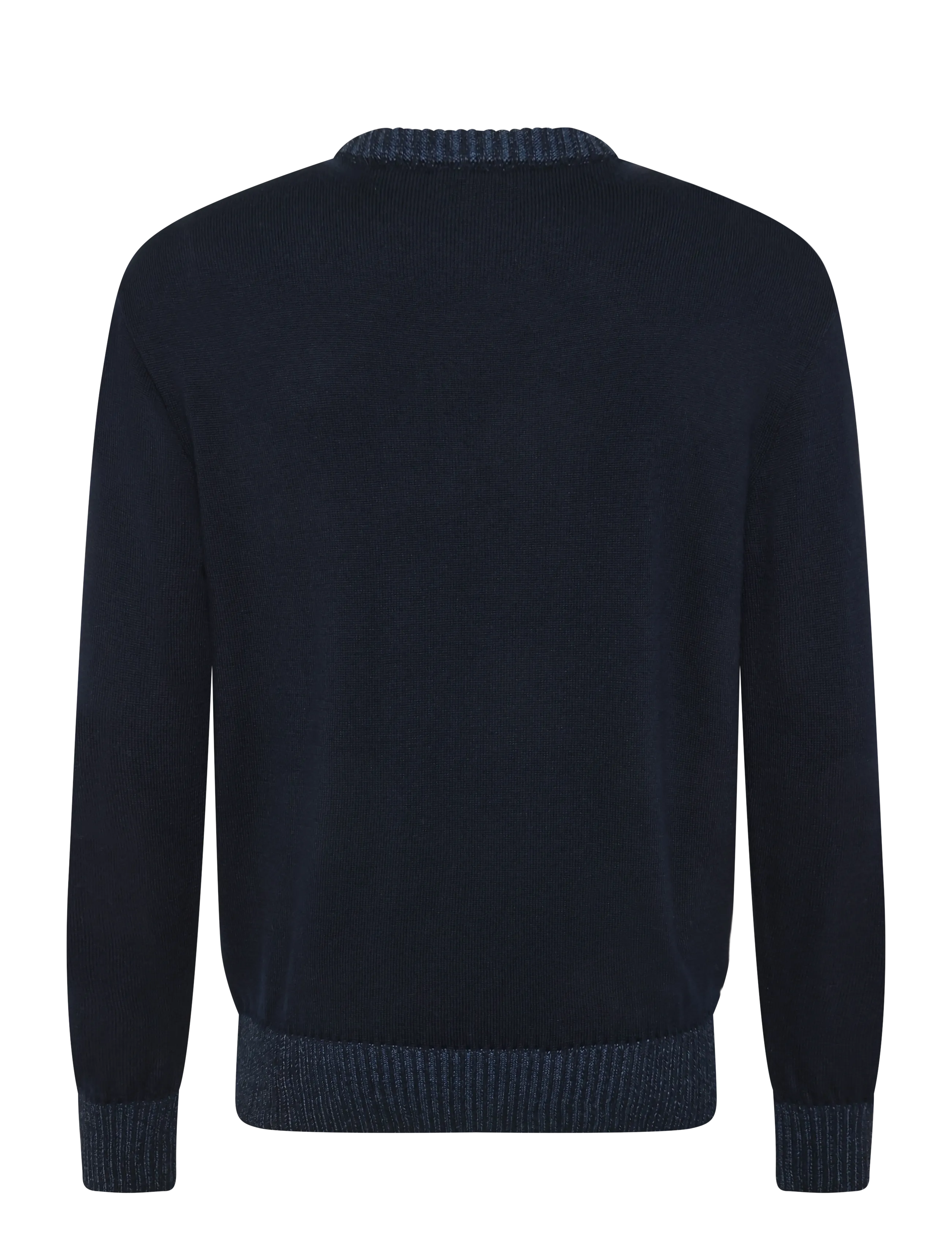 Paul & Shark - MEN'S KNITTED WOOL ROUNDNECK SWEATER - rundhalsad - blue - 2