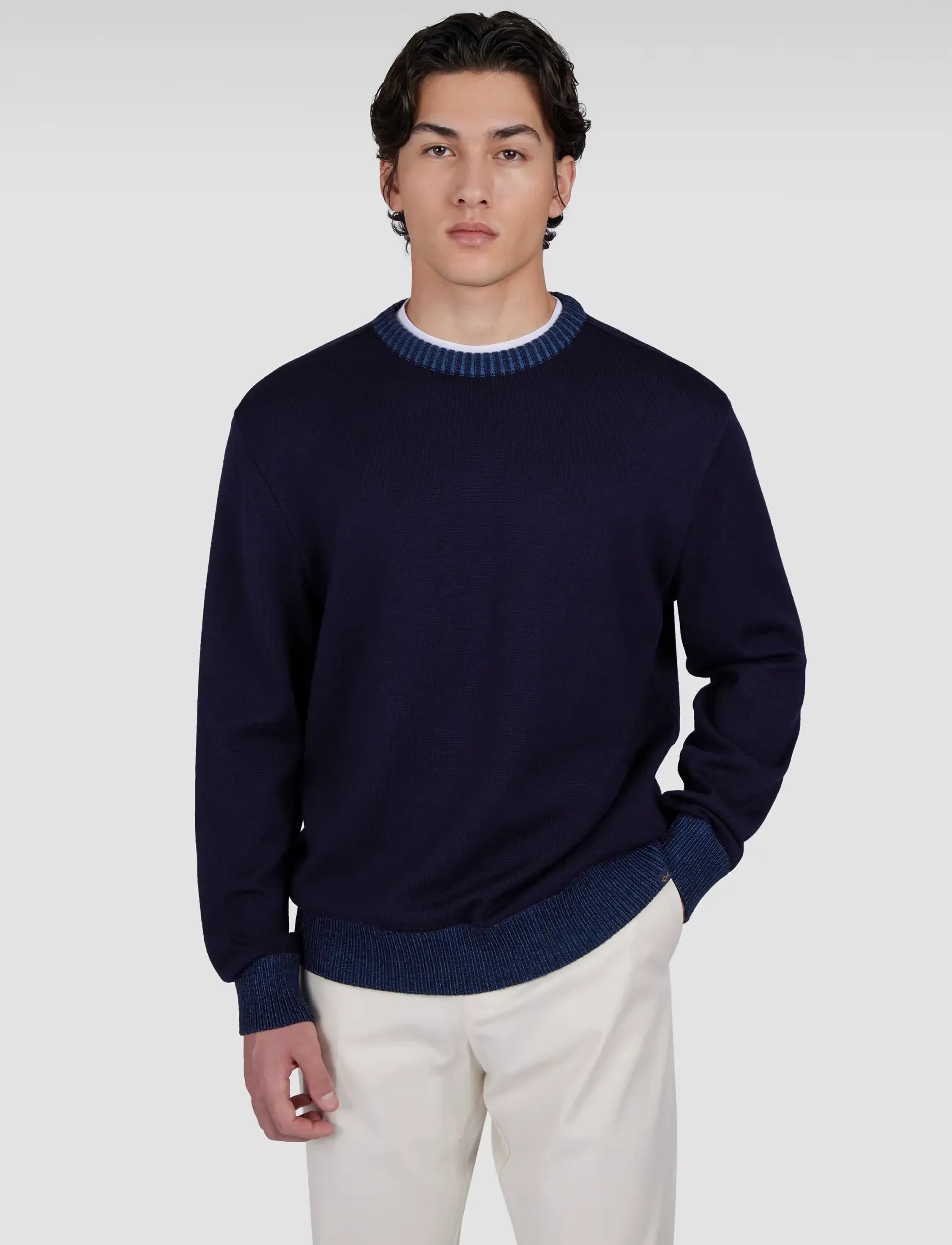 PAUL & SHARK Men's Knitted Wool Roundneck Sweater stickade tröjor – bild 2