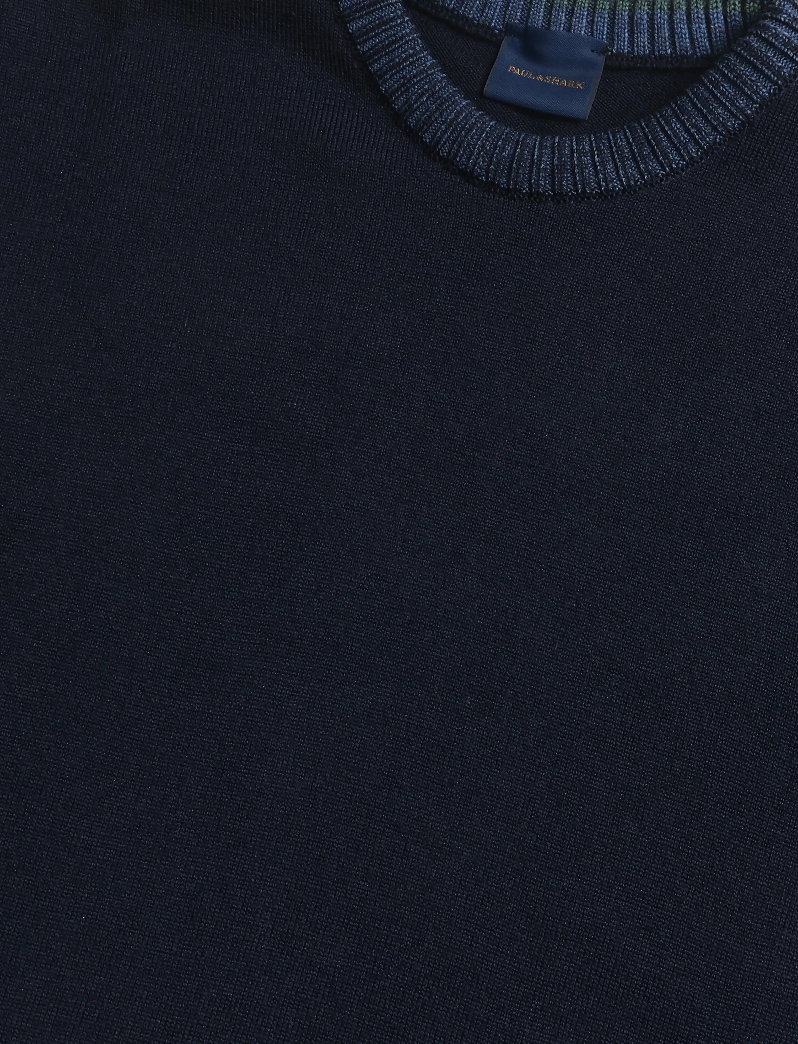Paul & Shark - MEN'S KNITTED WOOL ROUNDNECK SWEATER - rundhalsad - blue - 5