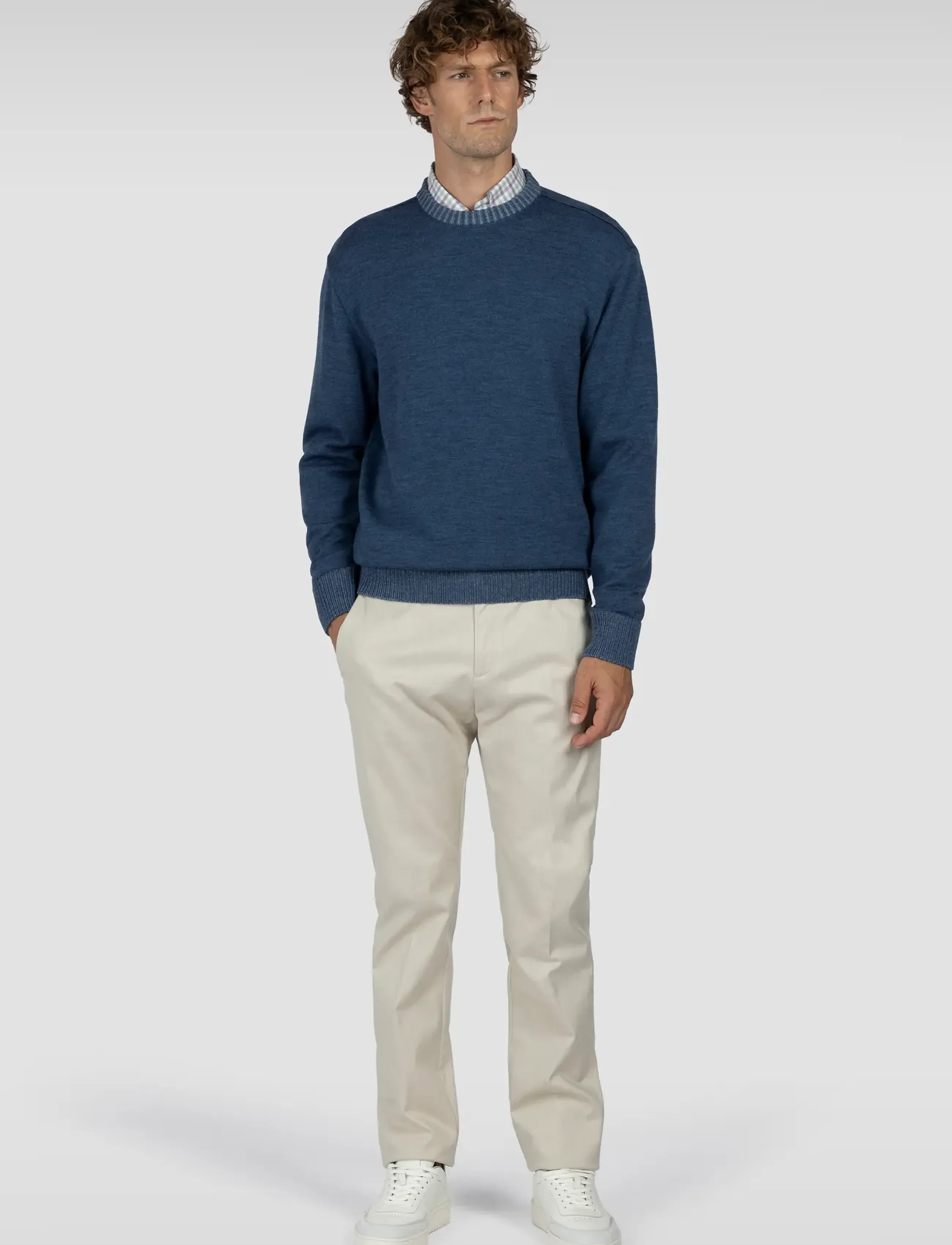 Men's Knitted Wool Roundneck Sweater
