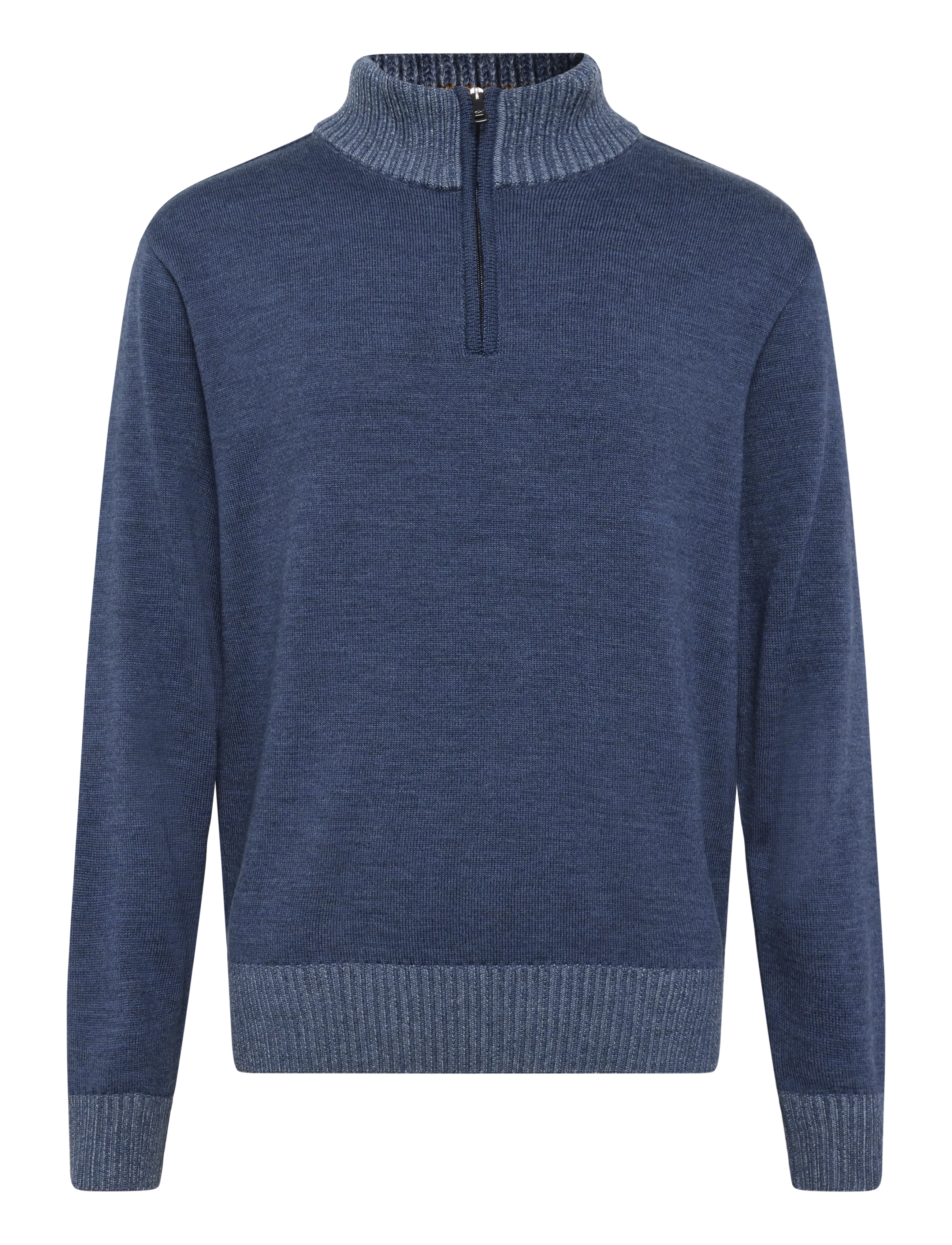 Paul & Shark MEN'S KNITTED WOOL ZIPPED SWEATER - Strickmode - CADET BLUE / blue