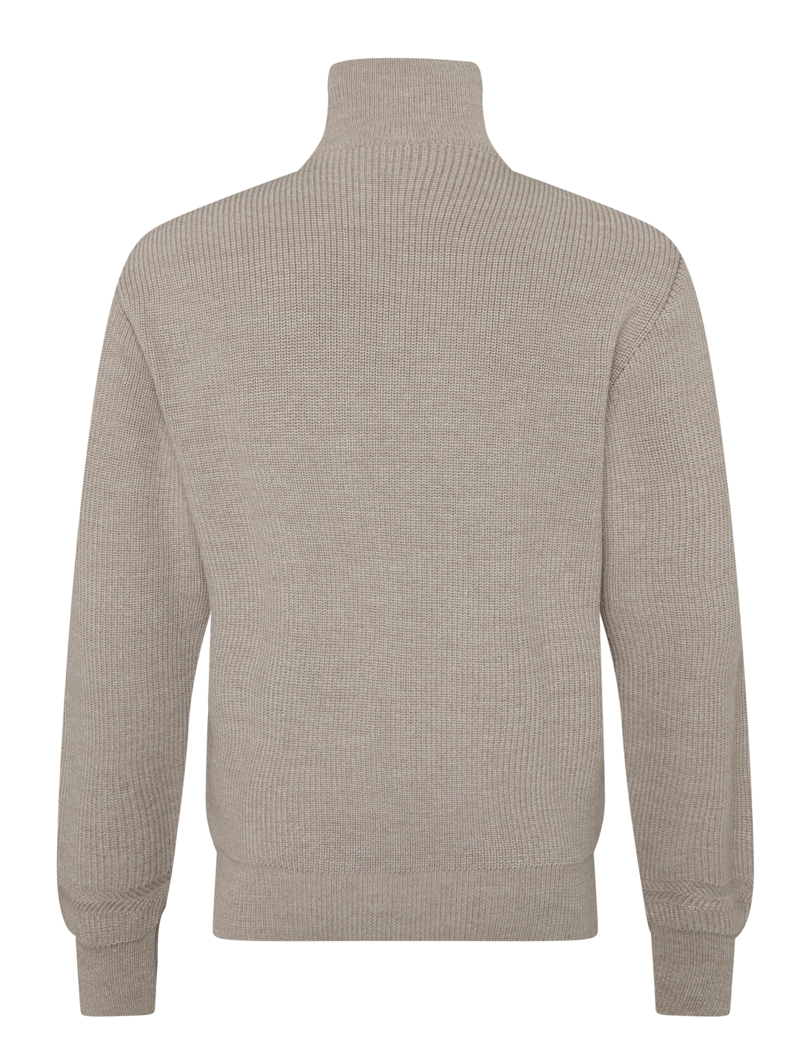 Paul & Shark - MEN'S KNITTED WOOL ZIPPED SWEATER - half zip-tröjor - beige - gold - 2
