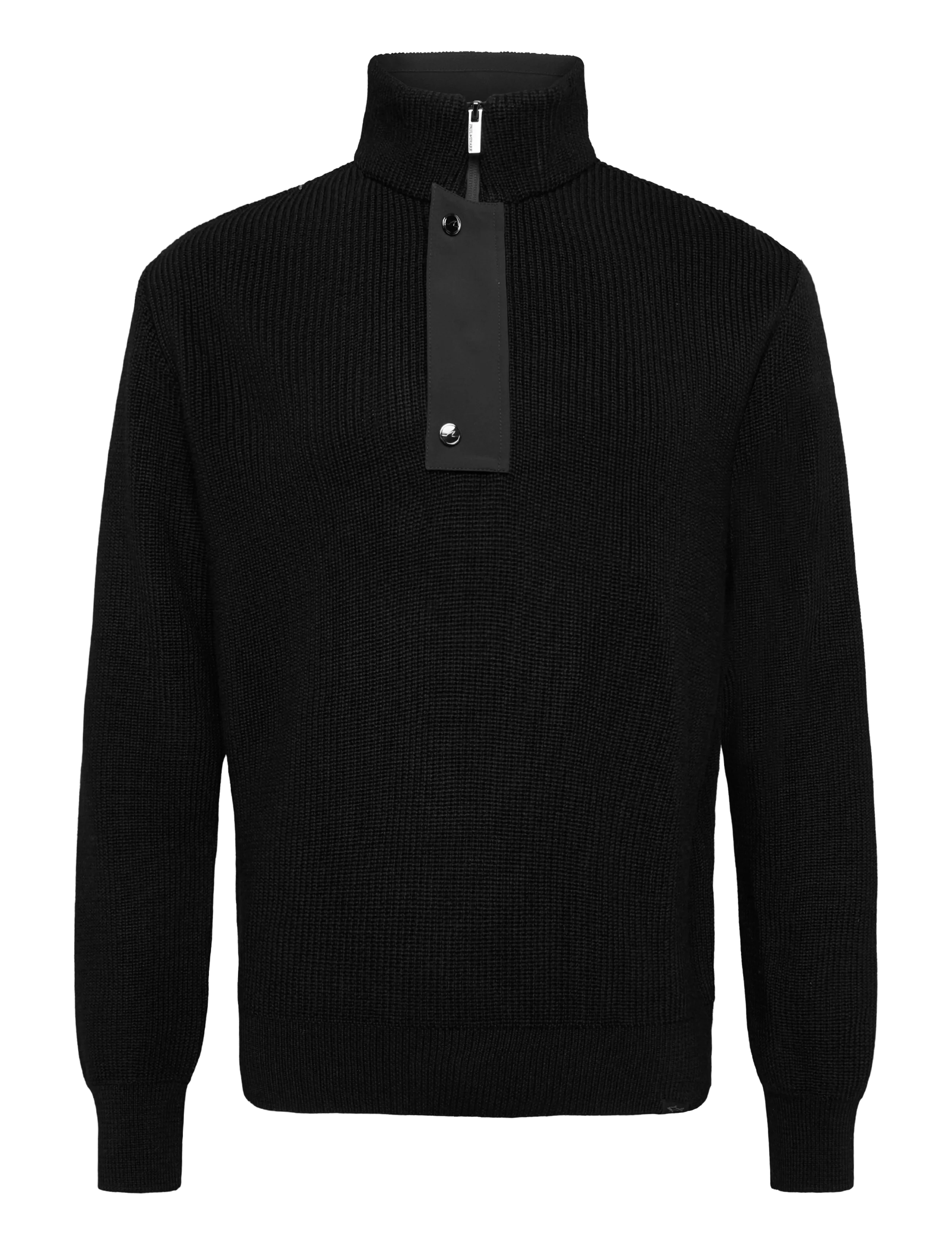 Paul & Shark MEN'S KNITTED WOOL POLYESTER ZIPPED SWEATER - Kleidung - BLACK / black