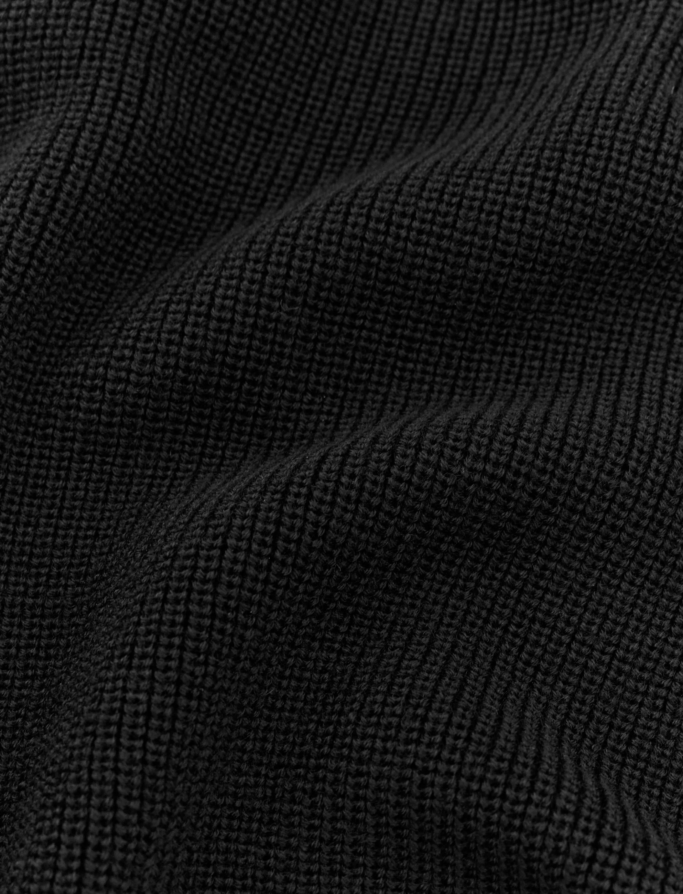 Paul & Shark - MEN'S KNITTED WOOL POLYESTER ZIPPED SWEATER - half zip-tröjor - black - 5