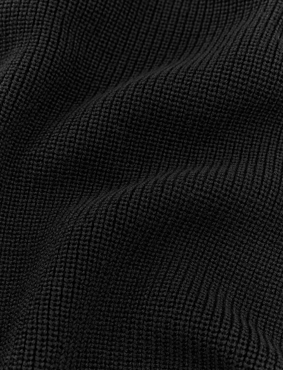 Paul & Shark - MEN'S KNITTED WOOL POLYESTER ZIPPED SWEATER - half zip-tröjor - black - 5