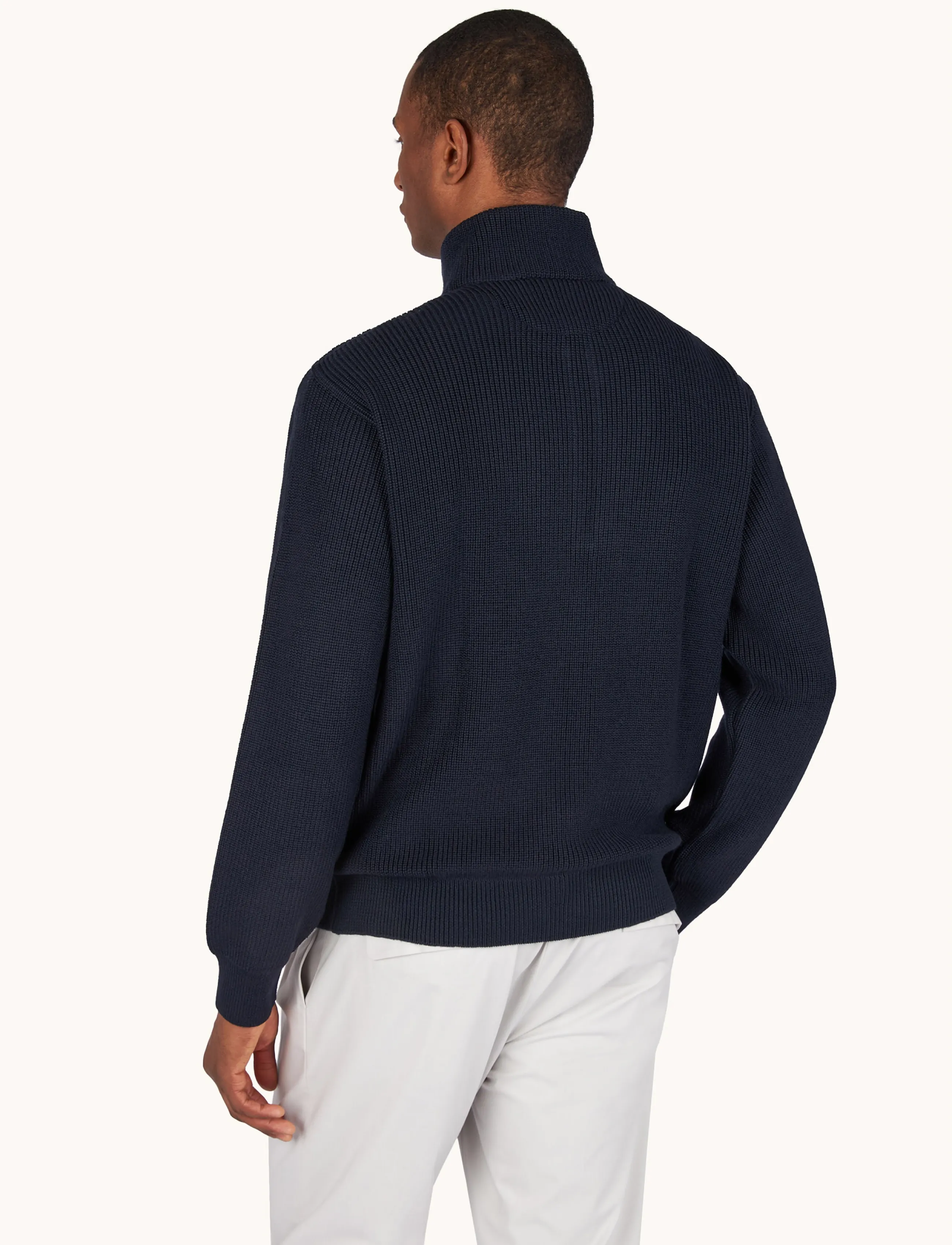 PAUL & SHARK Men's Knitted Wool Polyester Zipped Sweater stickade tröjor – bild 2