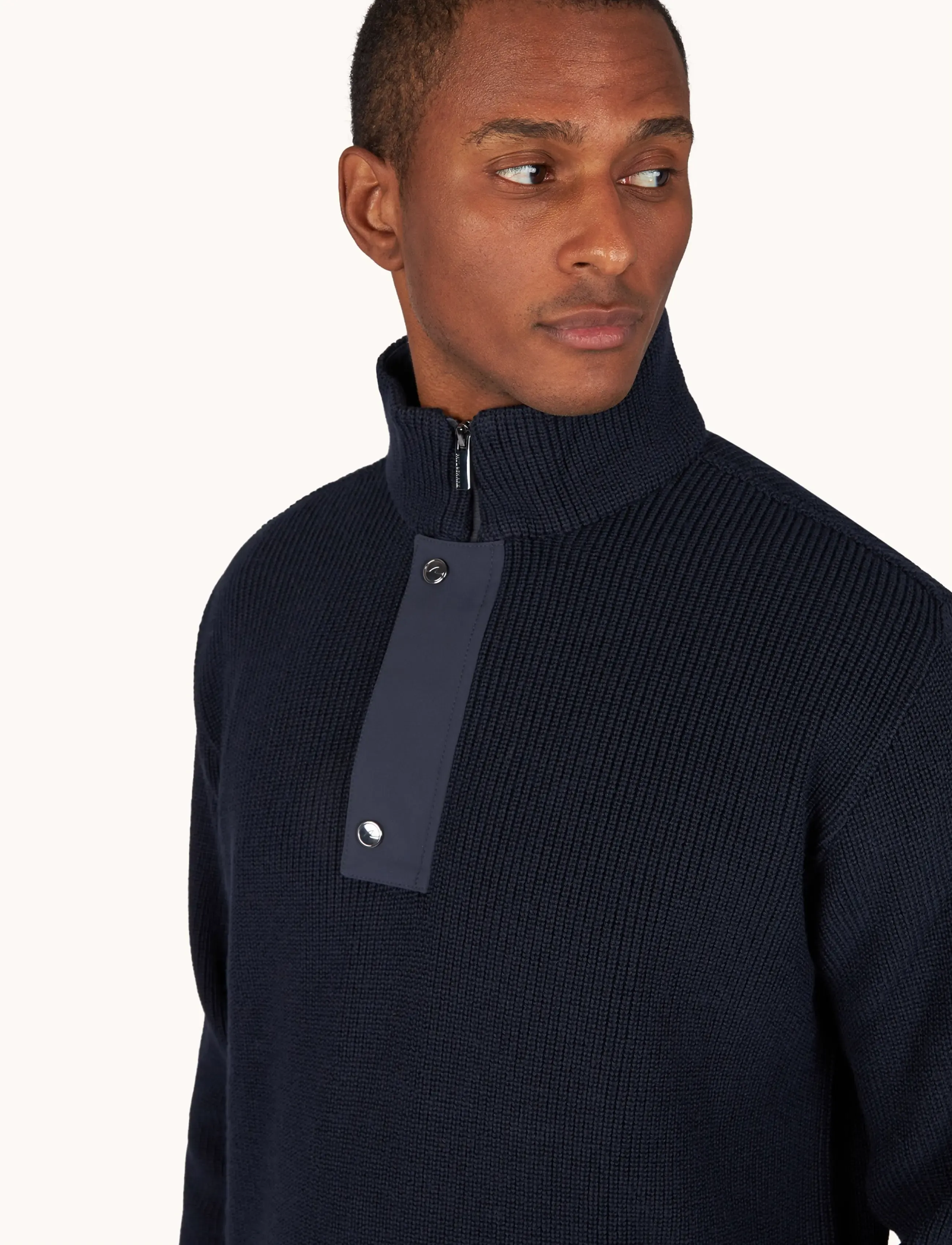 PAUL & SHARK Men's Knitted Wool Polyester Zipped Sweater stickade tröjor – bild 3