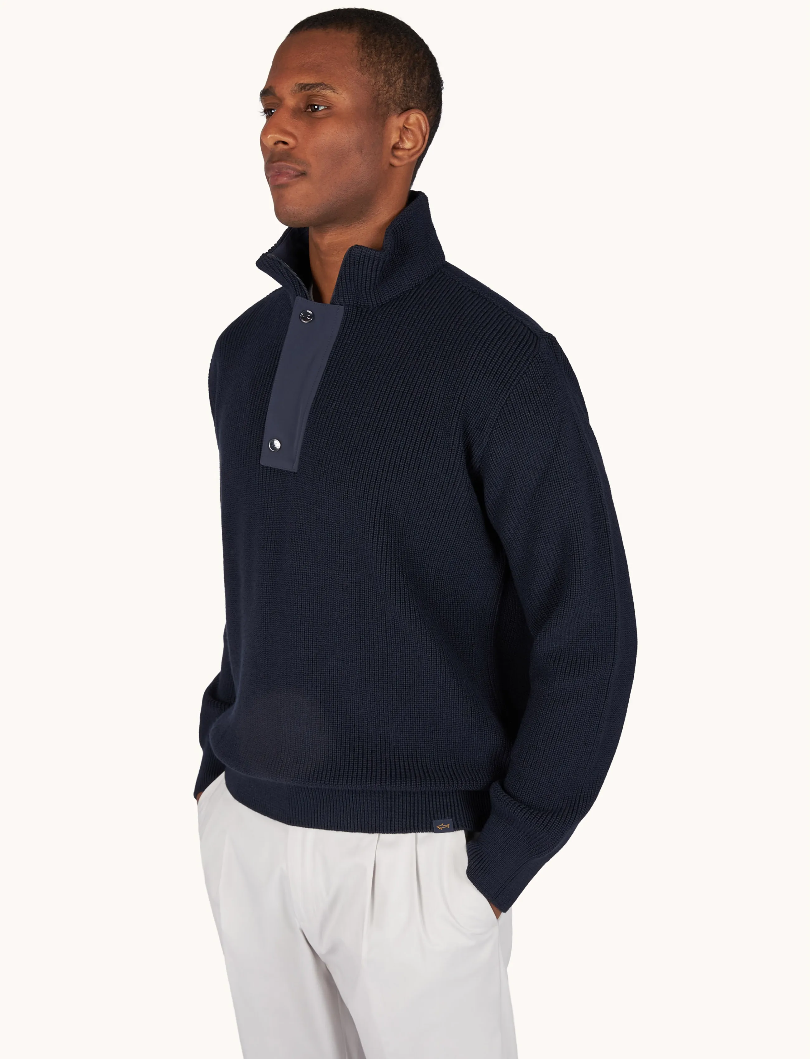 PAUL & SHARK Men's Knitted Wool Polyester Zipped Sweater stickade tröjor – bild 4