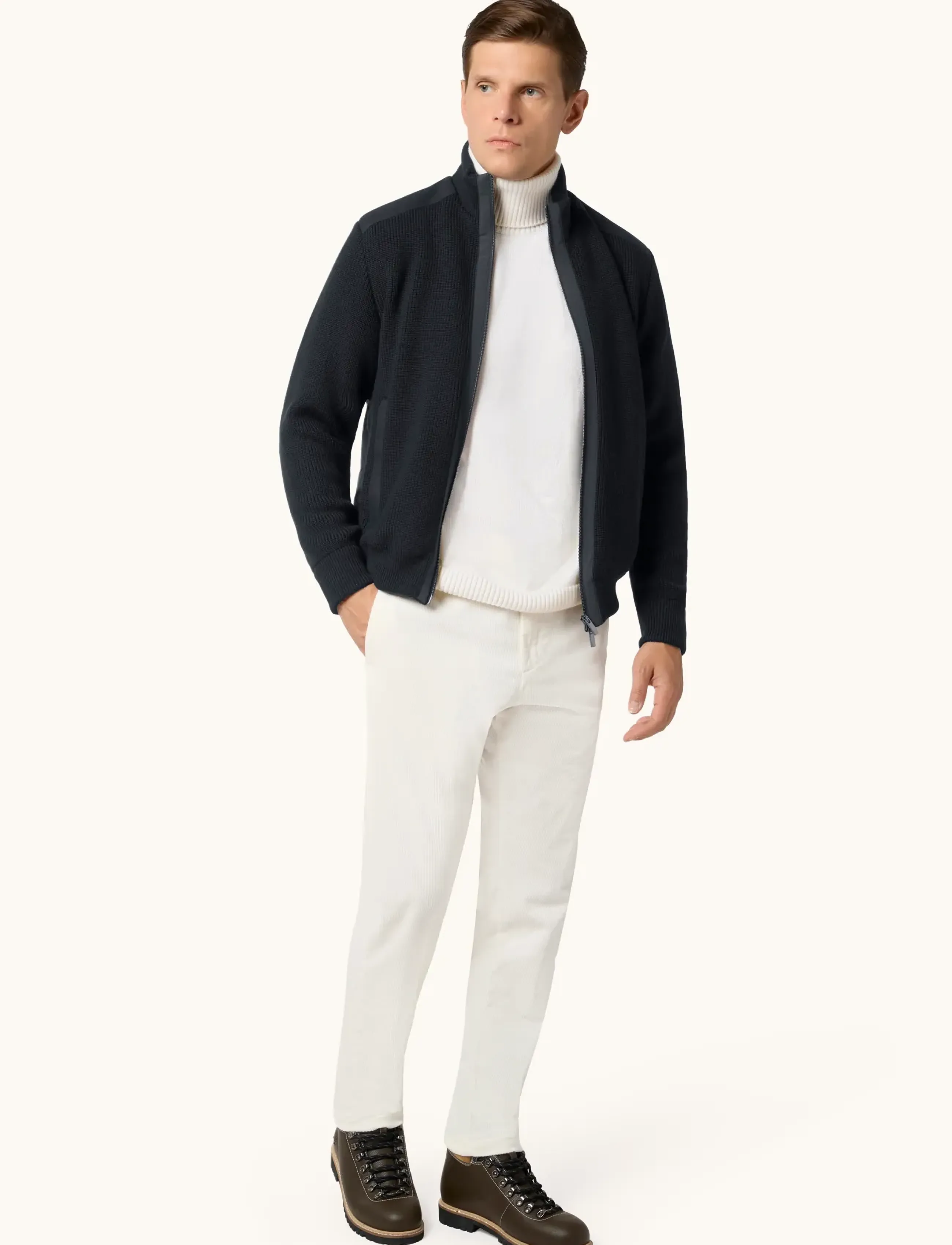 Paul & Shark - MEN'S KNITTED WOOL ZIPPED SWEATER - blue - 3