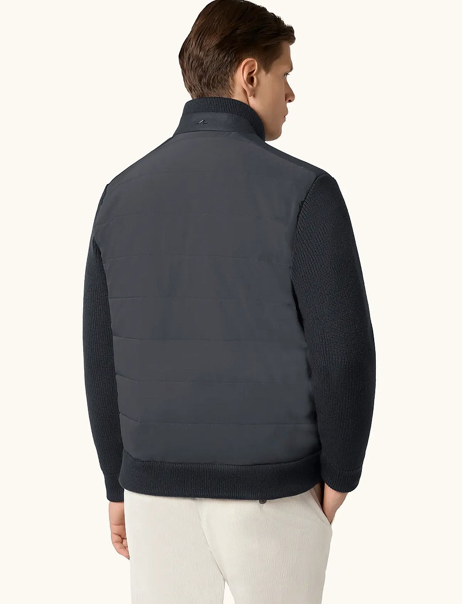 Paul & Shark - MEN'S KNITTED WOOL ZIPPED SWEATER - hybridjakker - blue - 4