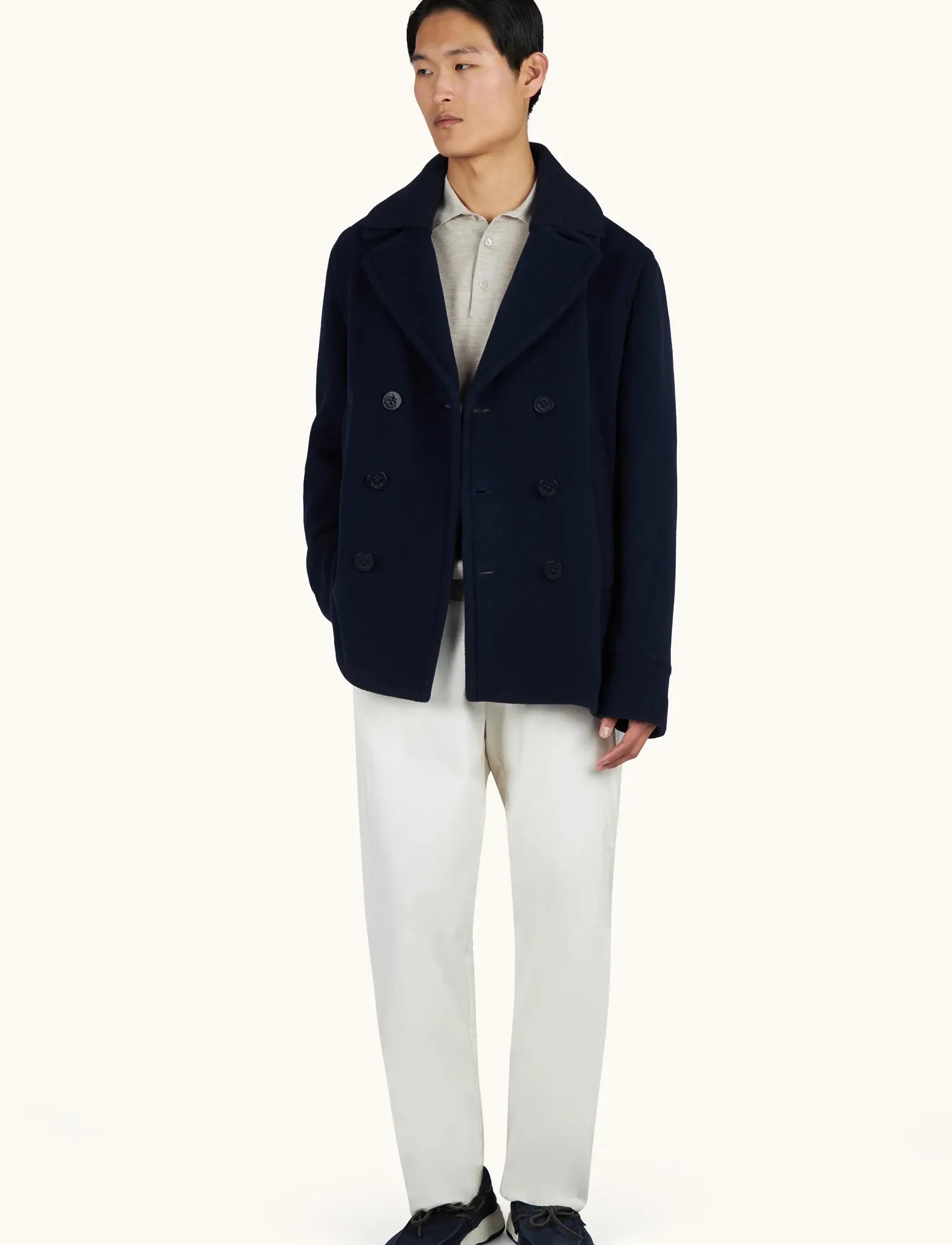 Paul & Shark MAN'S PEACOAT C.W. WOOL - Vinterjakker - BLUE NAVY / navy