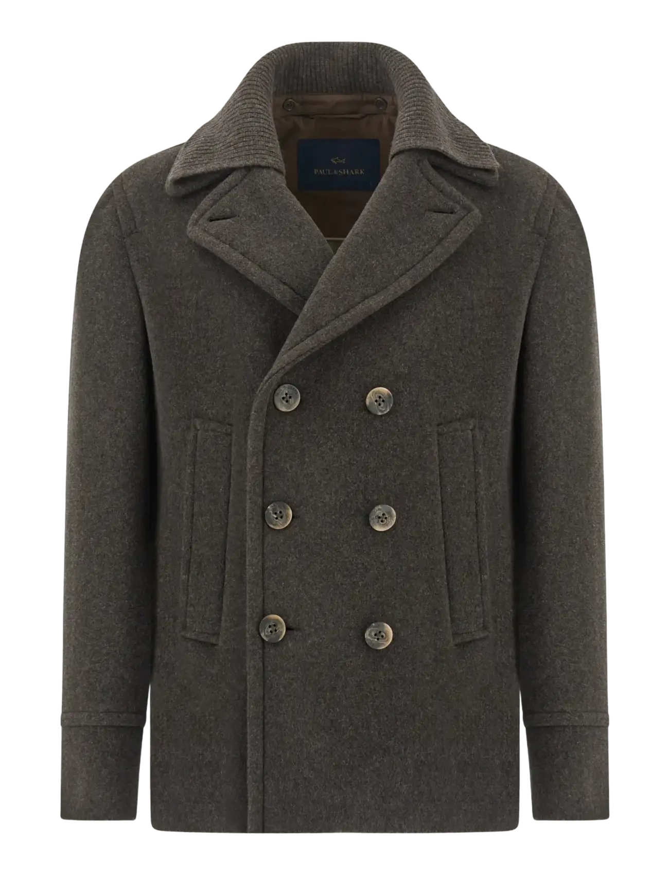 Paul & Shark - MAN'S PEACOAT C.W. WOOL - brown - 1