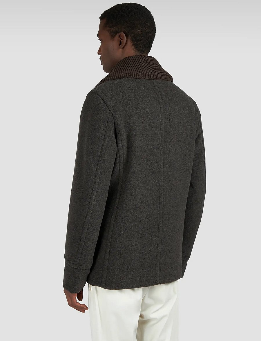 Paul & Shark - MAN'S PEACOAT C.W. WOOL - vinterjackor - brown - 5