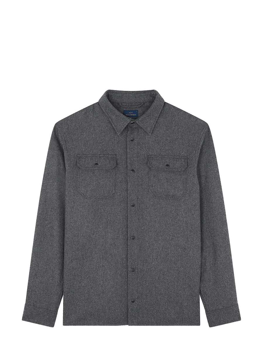 Paul & Shark - MEN'S WOVEN WOOLLEN OVERSHIRT - osta olukorra järgi - charcoal - 1