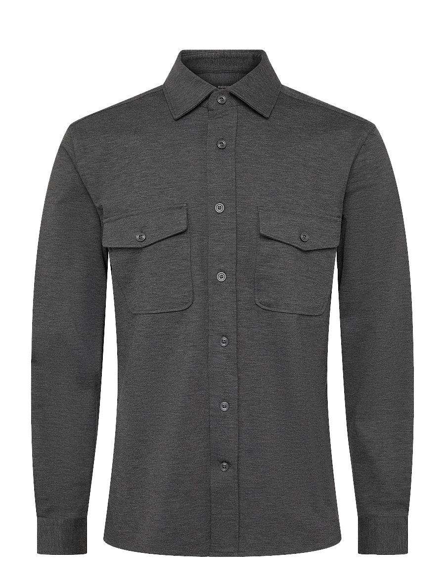 Paul & Shark - MEN'S WOVEN WOOLLEN OVERSHIRT - shop by occasion - charcoal - 1