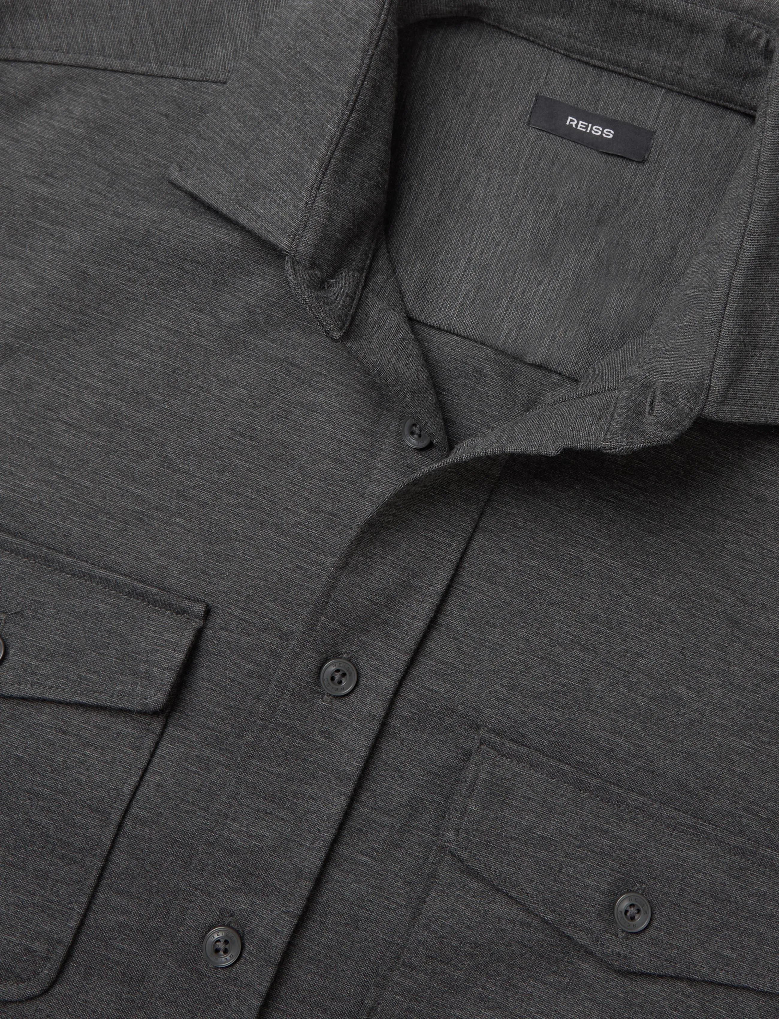 Paul & Shark - MEN'S WOVEN WOOLLEN OVERSHIRT - shop by occasion - charcoal - 5