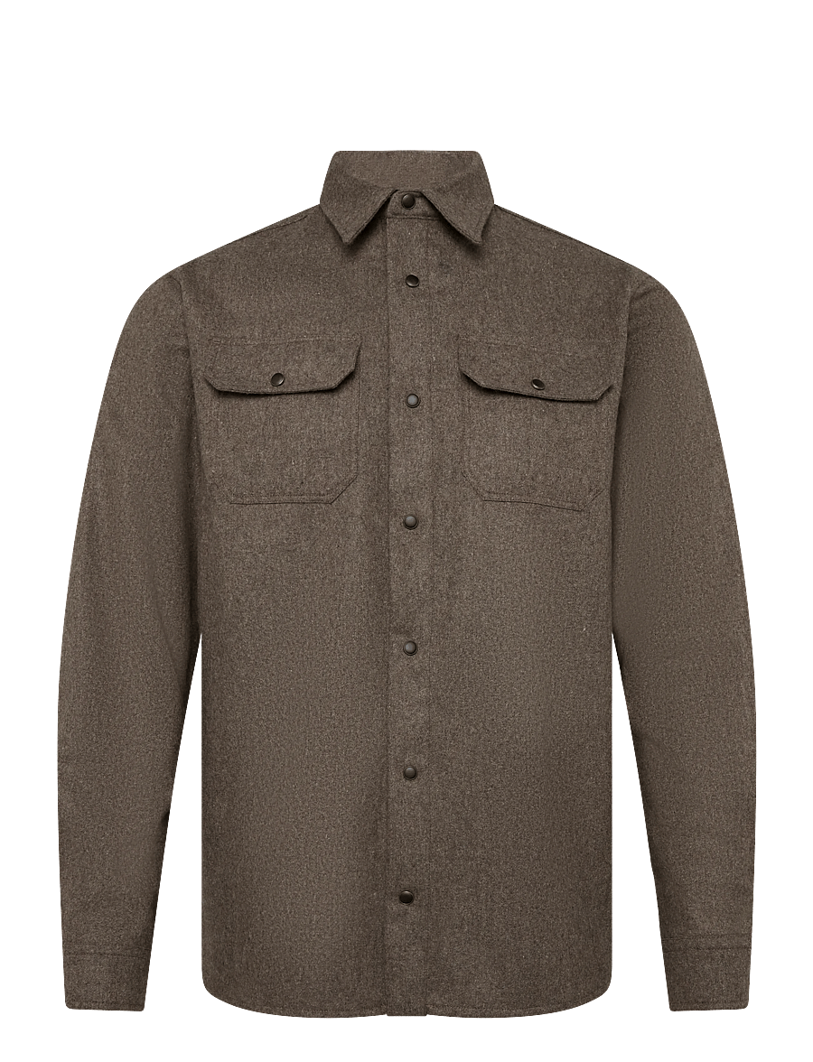 Paul & Shark - MEN'S WOVEN WOOLLEN OVERSHIRT - shop by occasion - dark brown - 1