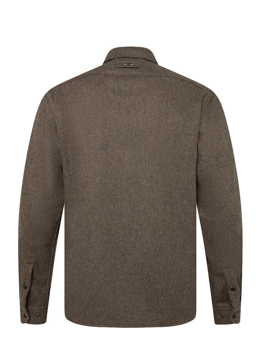 Paul & Shark - MEN'S WOVEN WOOLLEN OVERSHIRT - shop by occasion - dark brown - 2