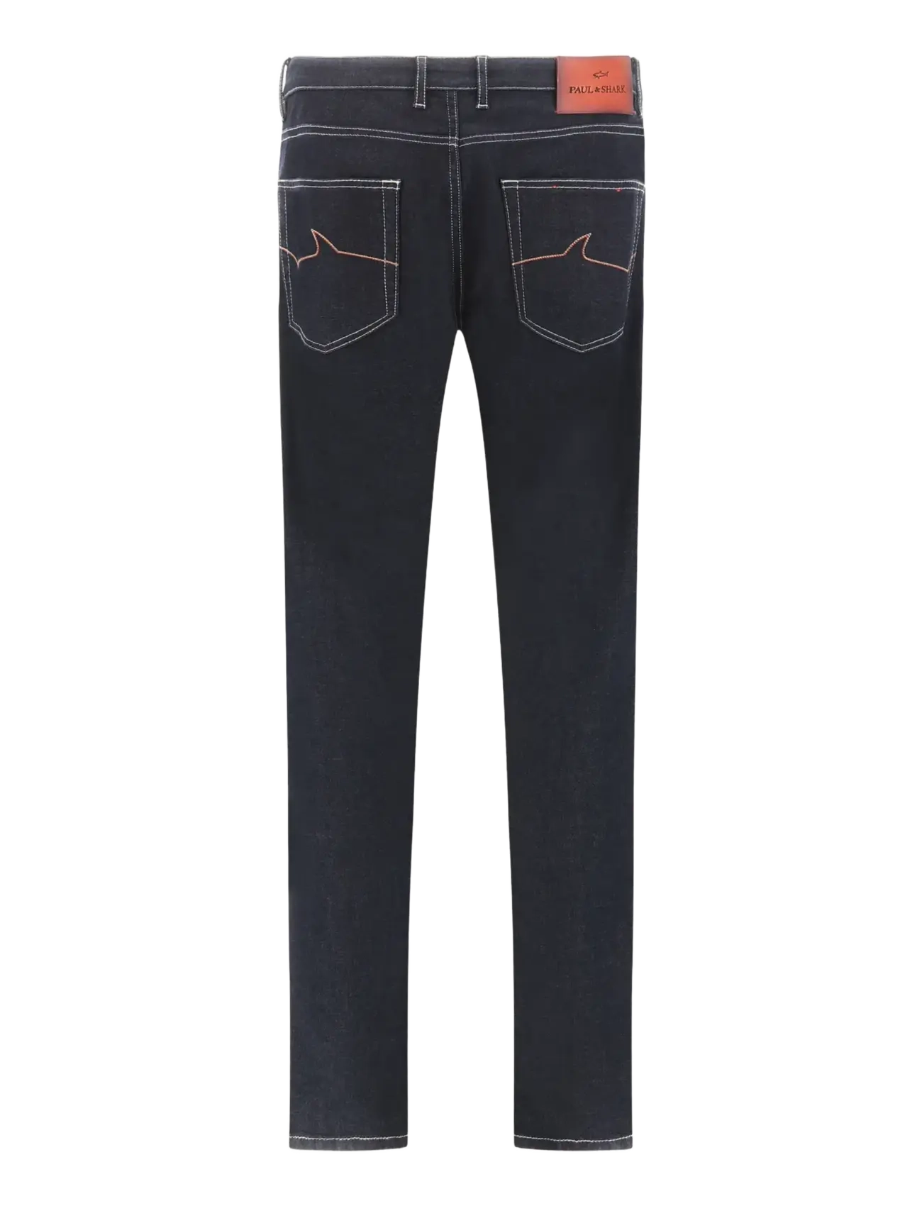 Paul & Shark - MEN'S RED RIVET 5 POCKETS JEANS - regular jeans - deep blue denim - 2