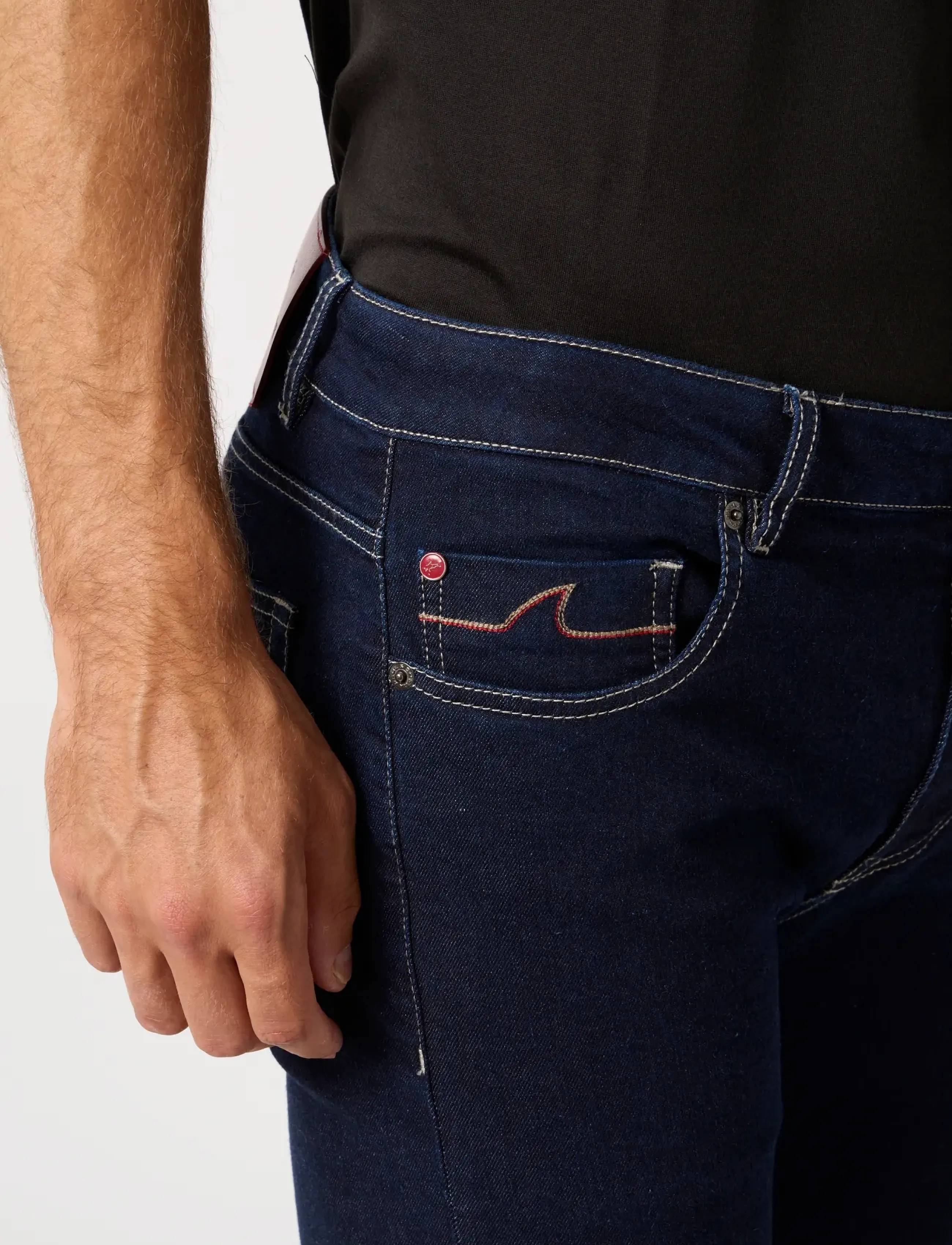 PAUL & SHARK Men's Red Rivet 5 Pockets Jeans – bild 6