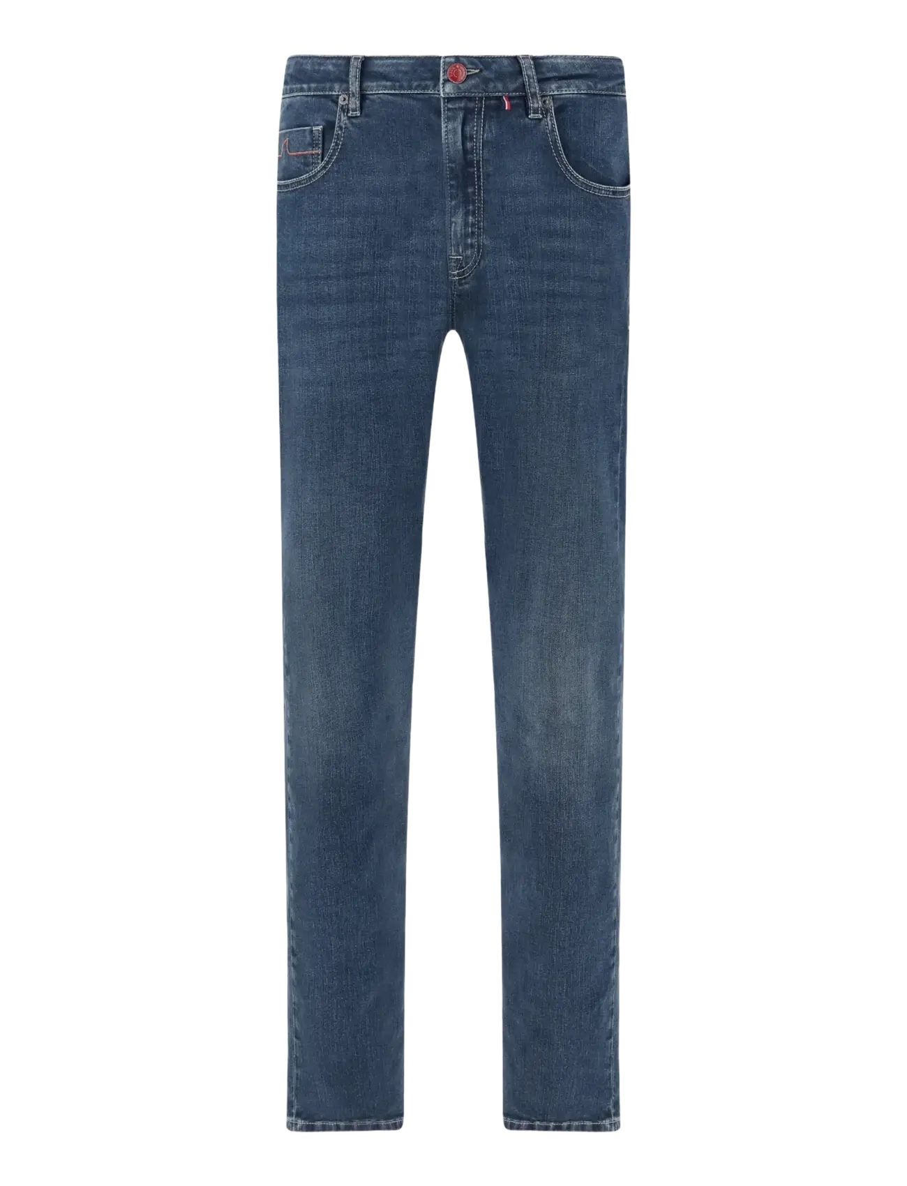 Paul & Shark MEN'S RED RIVET 5 POCKETS JEANS - Tøj - MID BLUE DENIM / blue