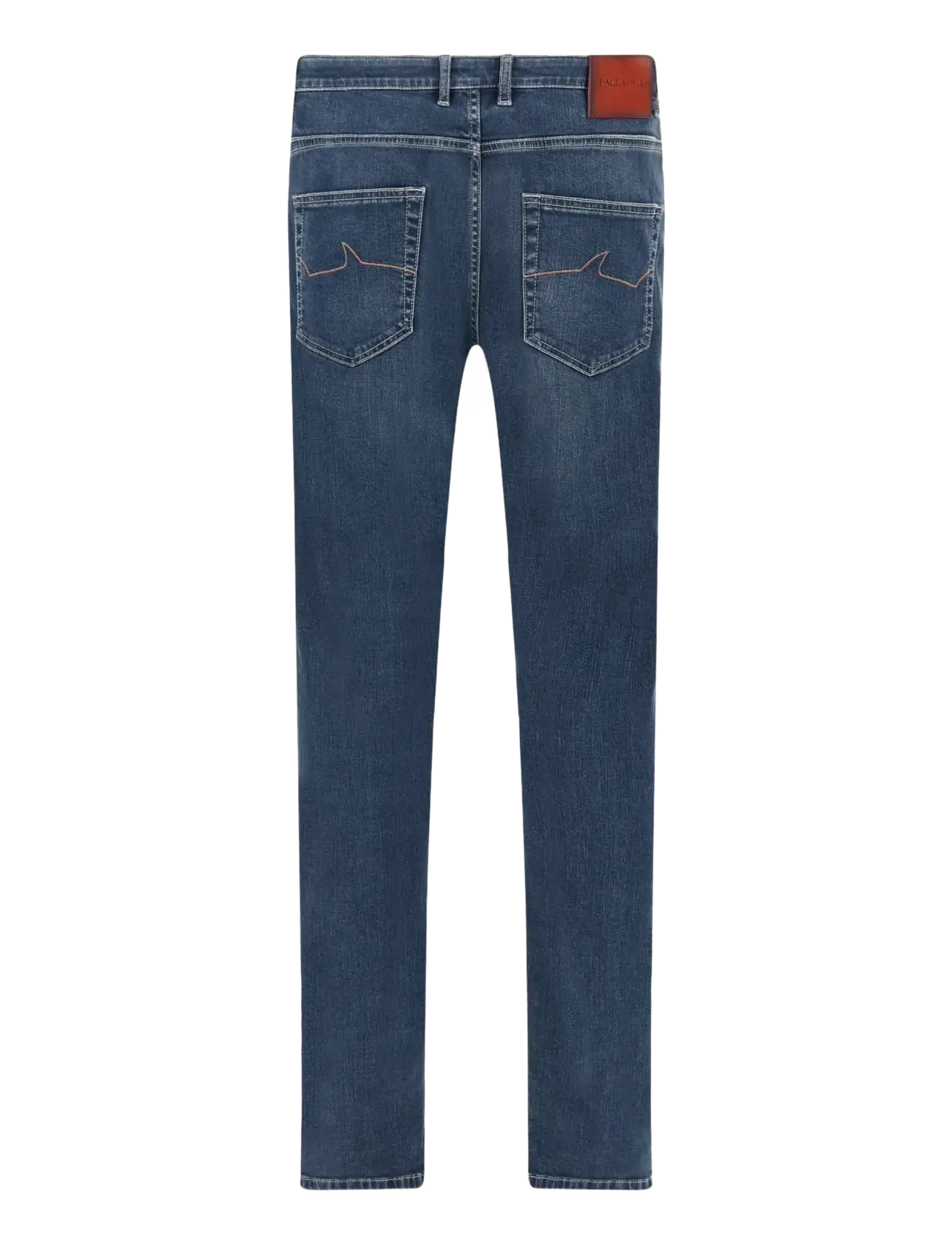 Paul & Shark - MEN'S RED RIVET 5 POCKETS JEANS - mid blue denim - 2