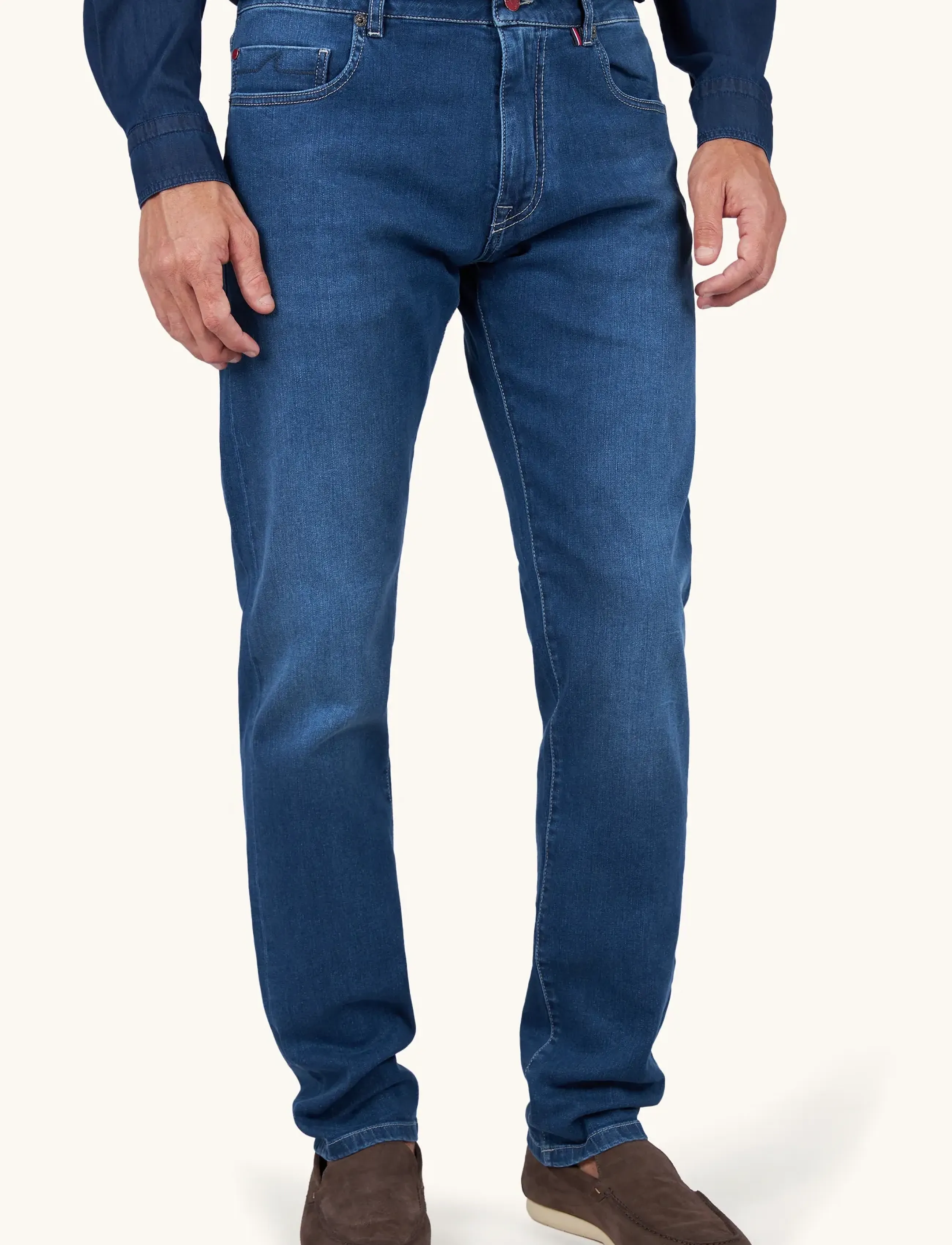PAUL & SHARK Men's Red Rivet 5 Pockets Jeans – bild 5