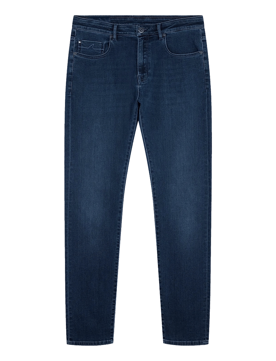 Paul & Shark - MEN'S COMFORT JEANS RIVET FIVE POCKETS - regular jeans - deep blue denim - 1