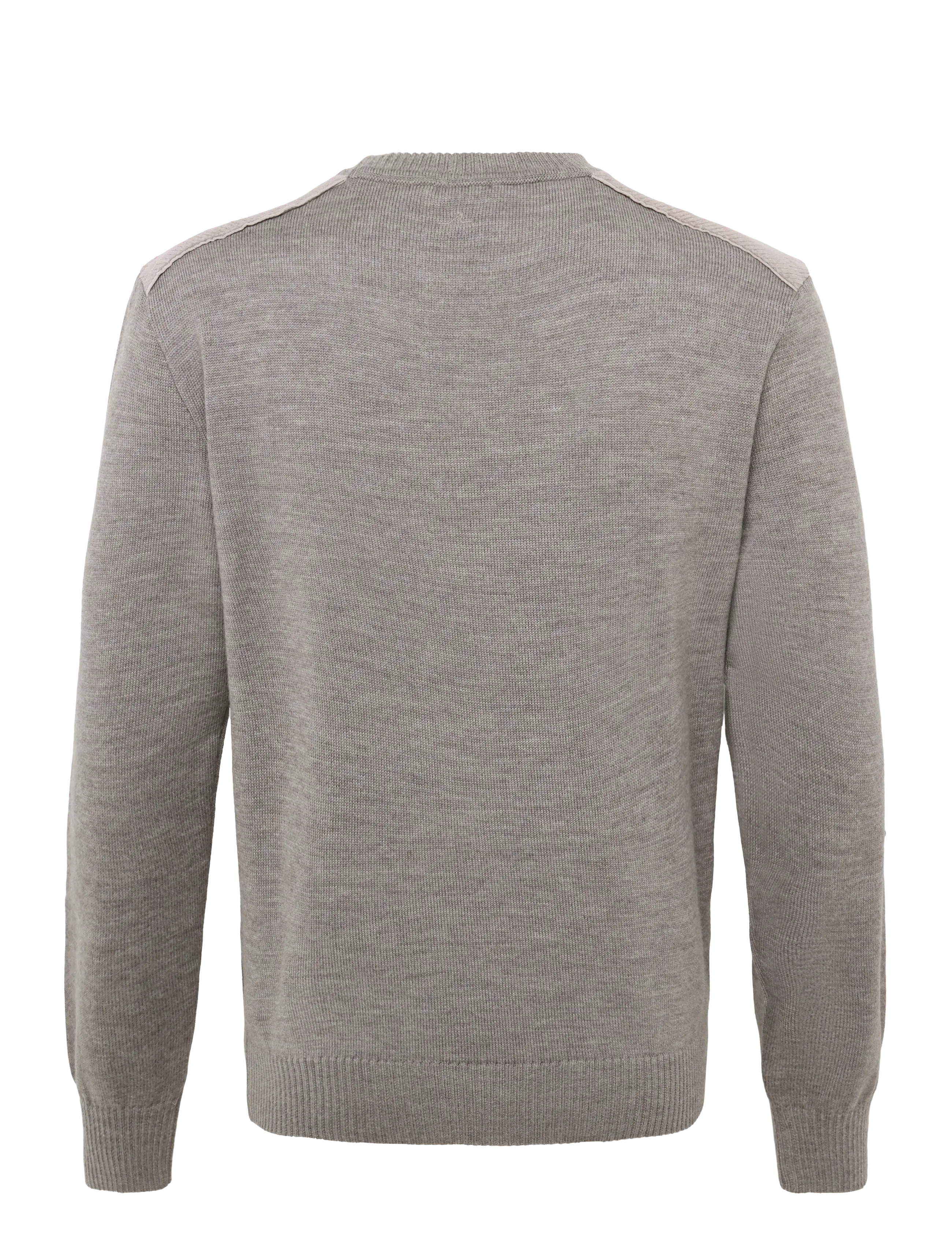 Paul & Shark - MEN'S KNITTED WOOL ROUNDNECK SWEATER - rundhals - beige-beige - 1