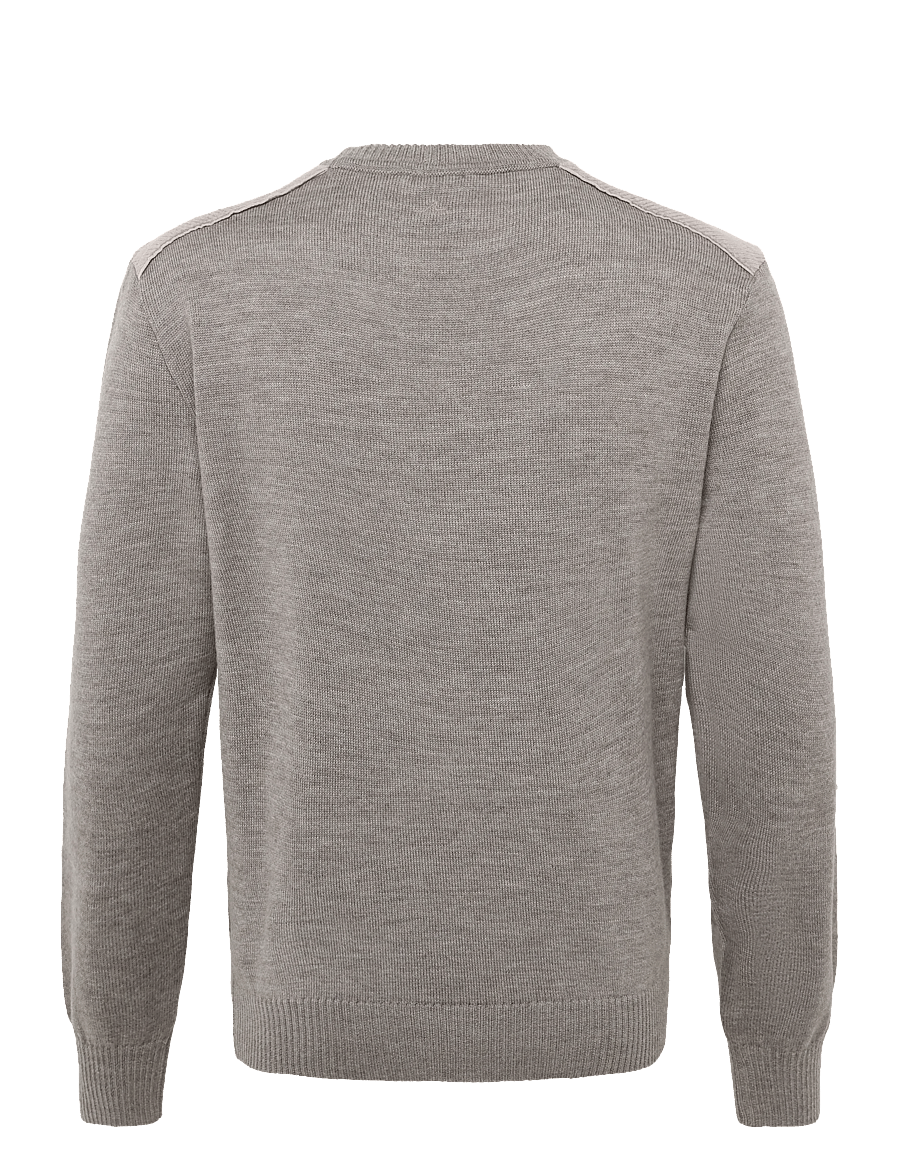 Paul & Shark - MEN'S KNITTED WOOL ROUNDNECK SWEATER - rundhals - beige-beige - 1