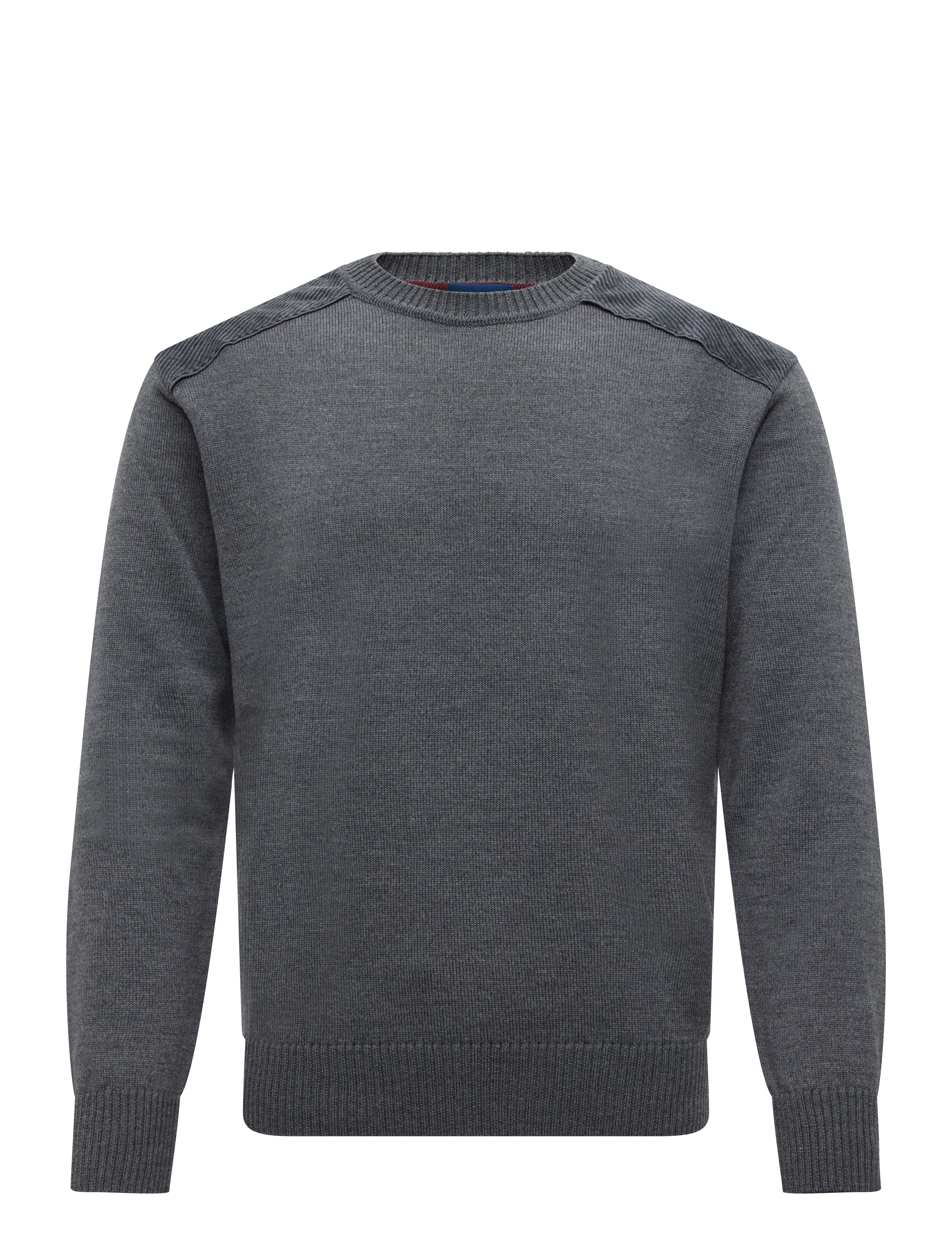 Paul & Shark MEN'S KNITTED WOOL ROUNDNECK SWEATER - Rundhals - DARK GREY / grey